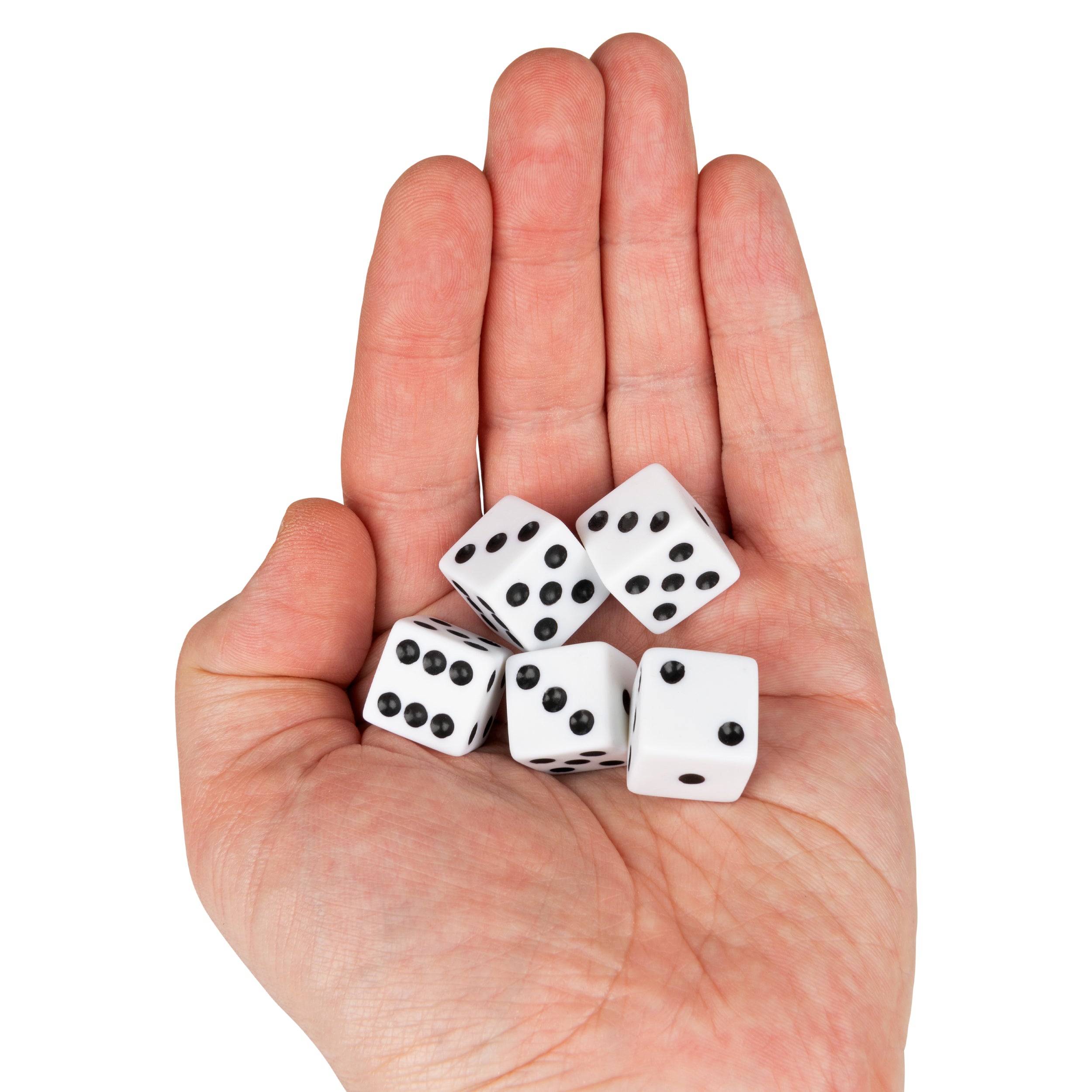 Spin Master Games, Cardinal Classics, 5 Dice, White Replacement Dice for Board Games and Card Games, 5-pack Set