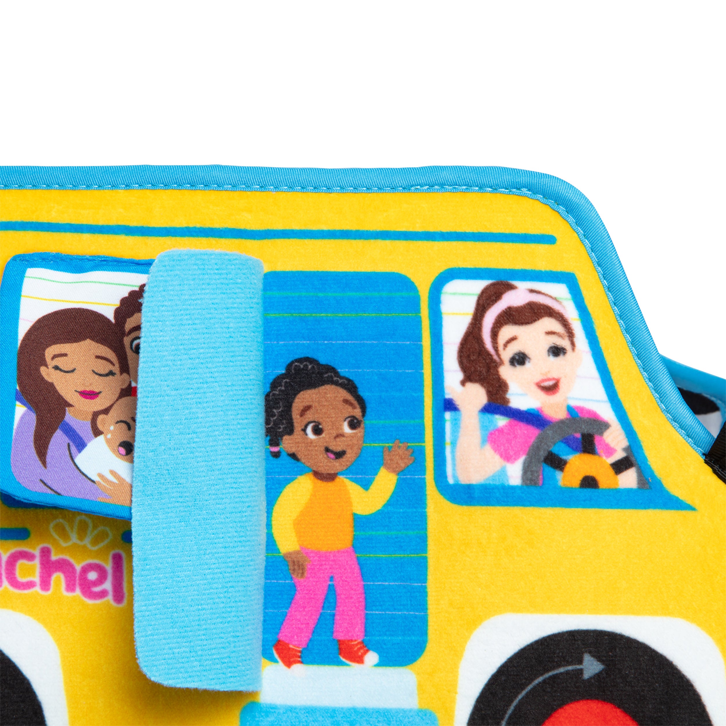 Ms. Rachel Official Tummy Time Activity Bus Folding Play Mat with Baby Mirror & Sensory Toys for Interactive Play Baby Learning Toys for Boys & Girls Ages 0-1+