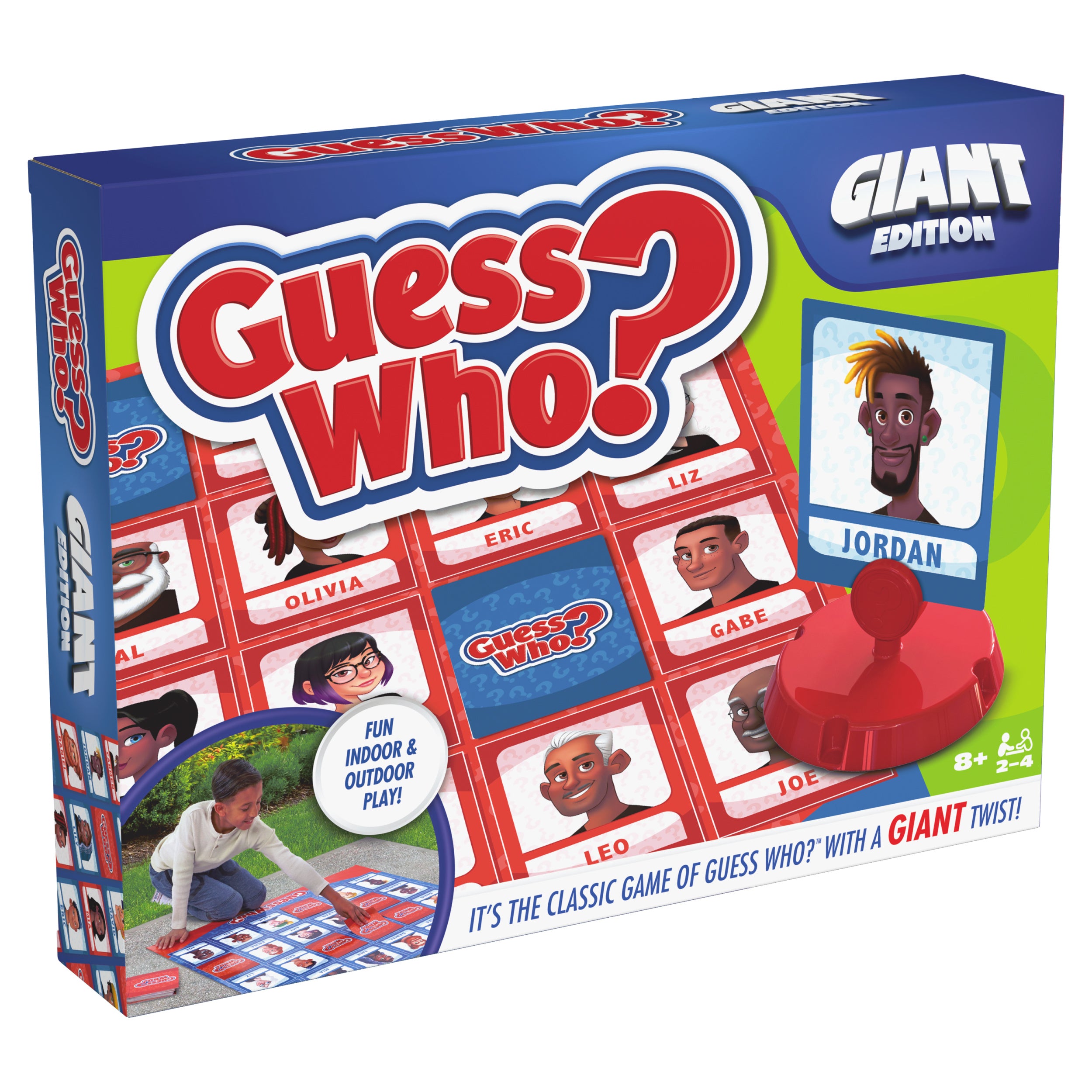 Spin Master Games, Guess Who? Giant Edition, Family Game for Indoor & Outdoor Fun with Big Oversized Board, for Family and Kids, 2-4 Players, Ages 6 & Up