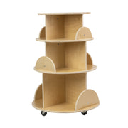Birch 3-Tier Round Mobile Book Display