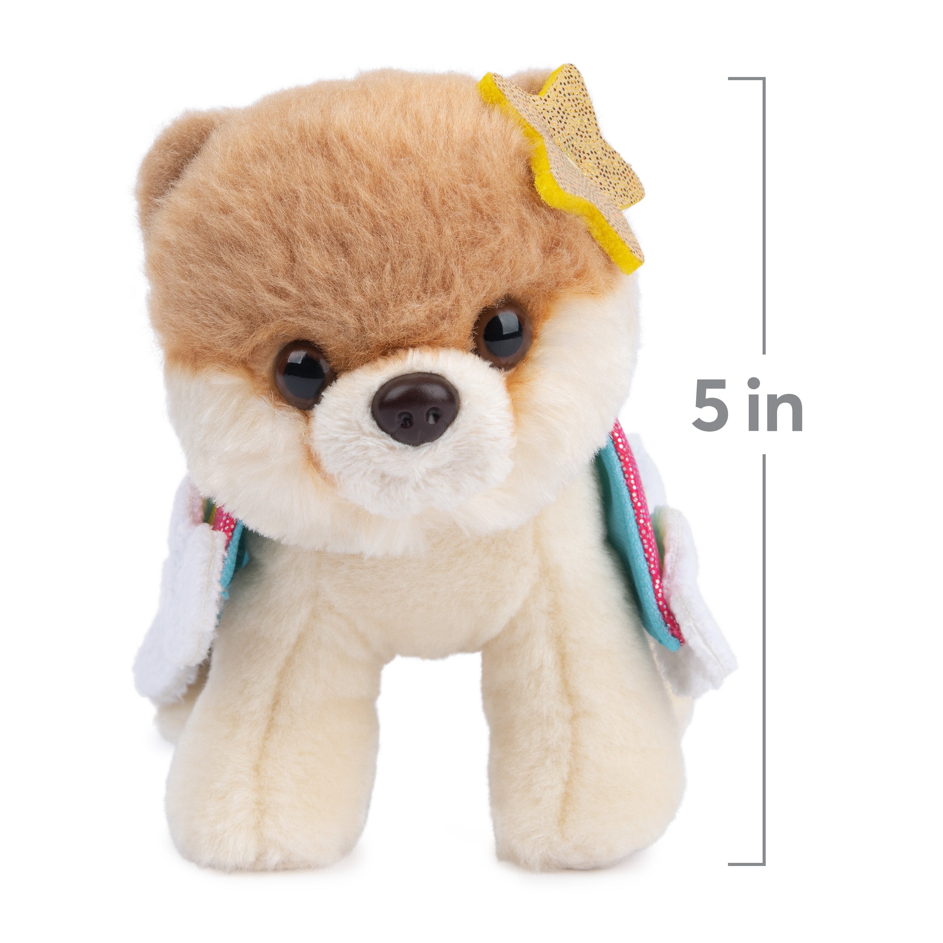 GUND Boo, The World’s Cutest Dog Rainbow Plush Pomeranian, Dog Stuffed Animal for Ages 1 and Up, Spring Decor, 5”