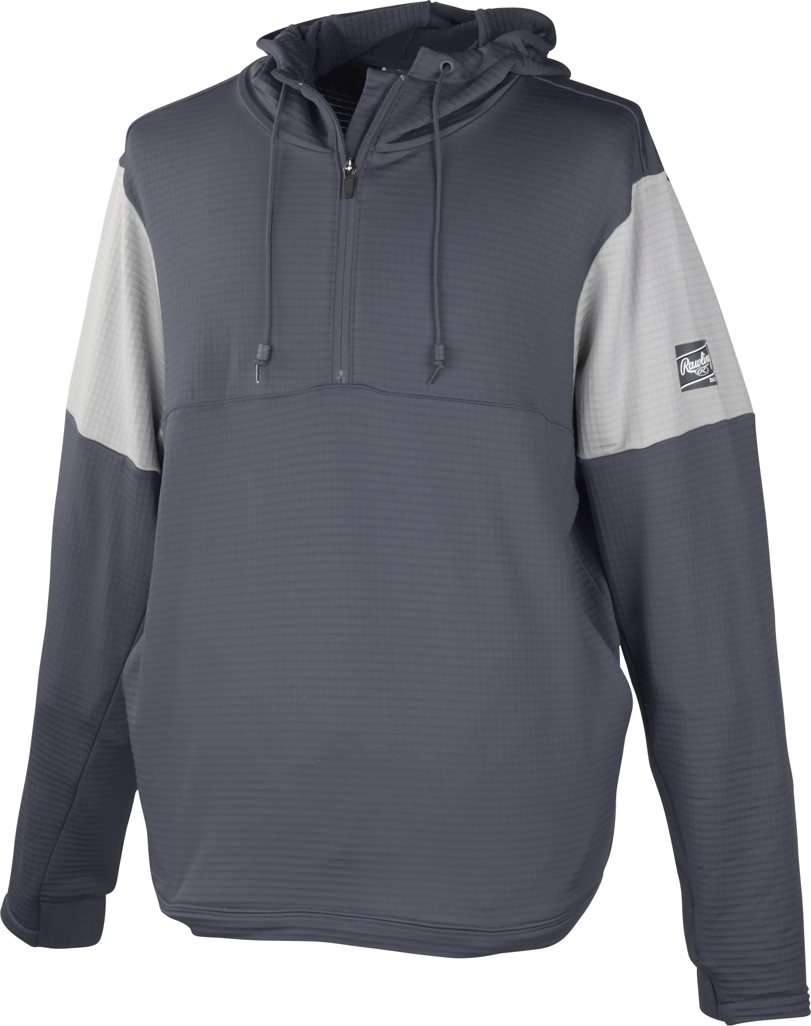 Rawlings Adult Colorsync Quarter-Zip Performance Fleece Hoodie - Small - Graphite