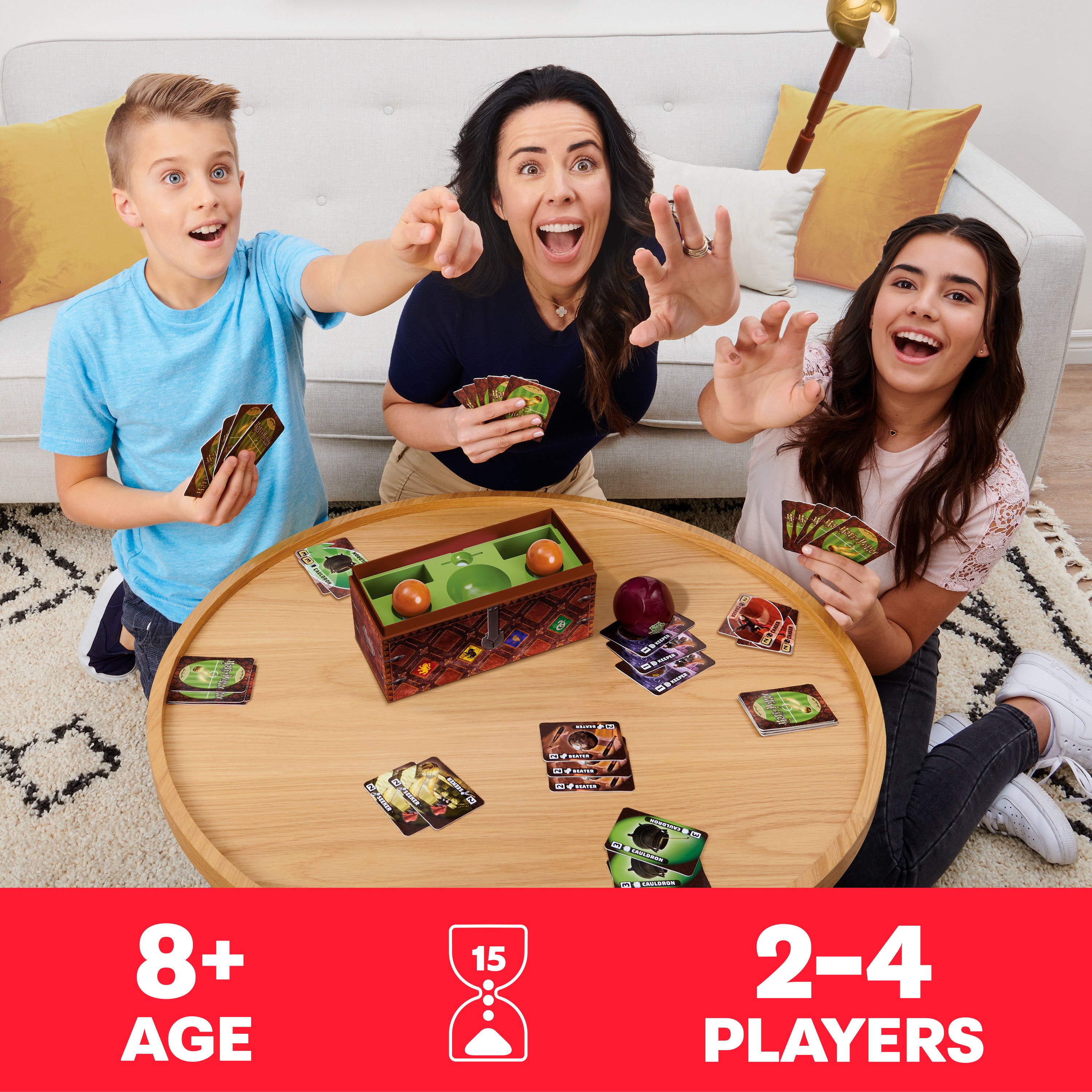Harry Potter Catch The Golden Snitch, A Quidditch Board Game for Witches, Wizards and Muggles, Family Game Ages 8 & up