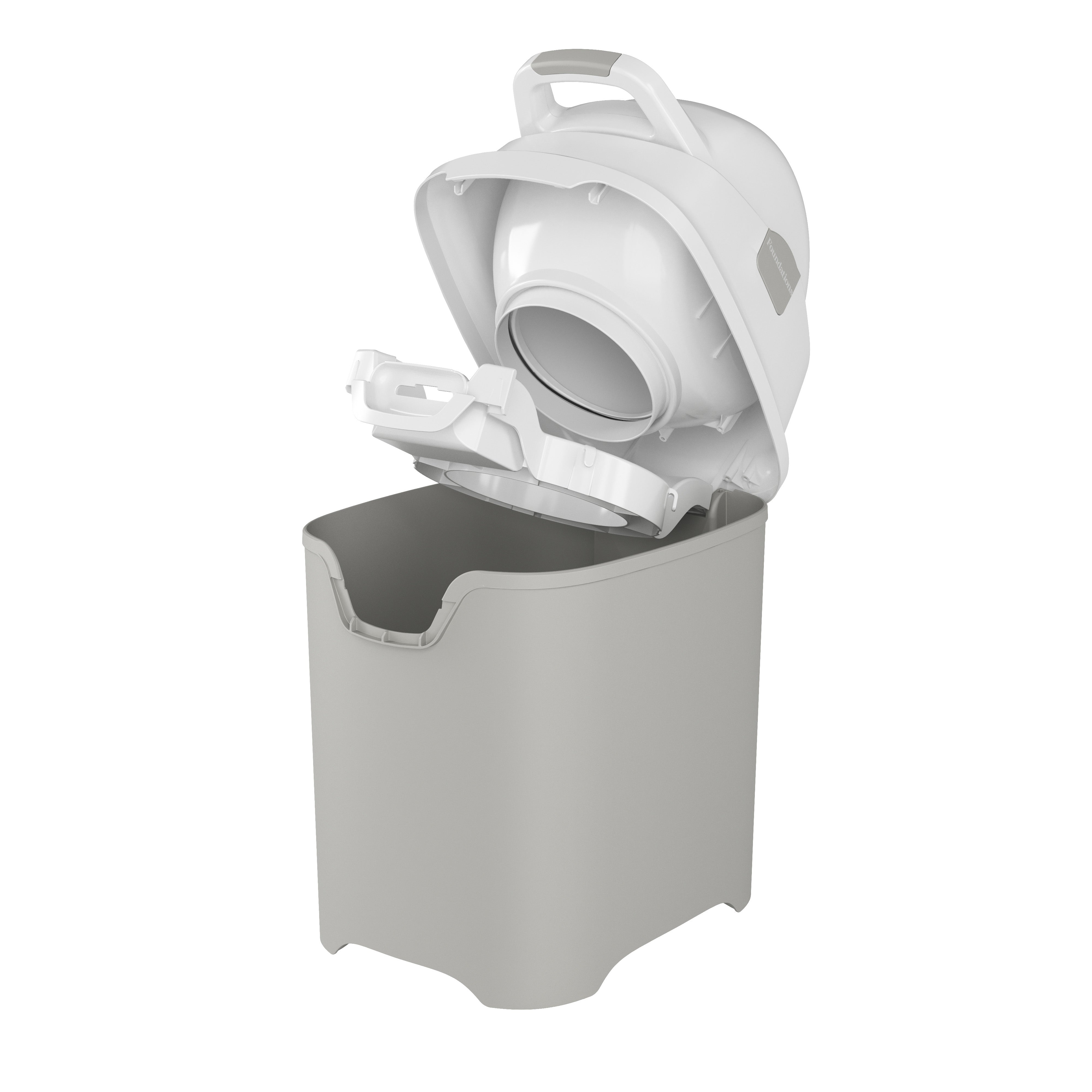 Foundations Mini Diaper Pail, Gray