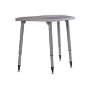 Adapte 24" x 36" Petal Woodgrain Activity Table with Adjustable Tapered Legs - Gray Wood/Silver