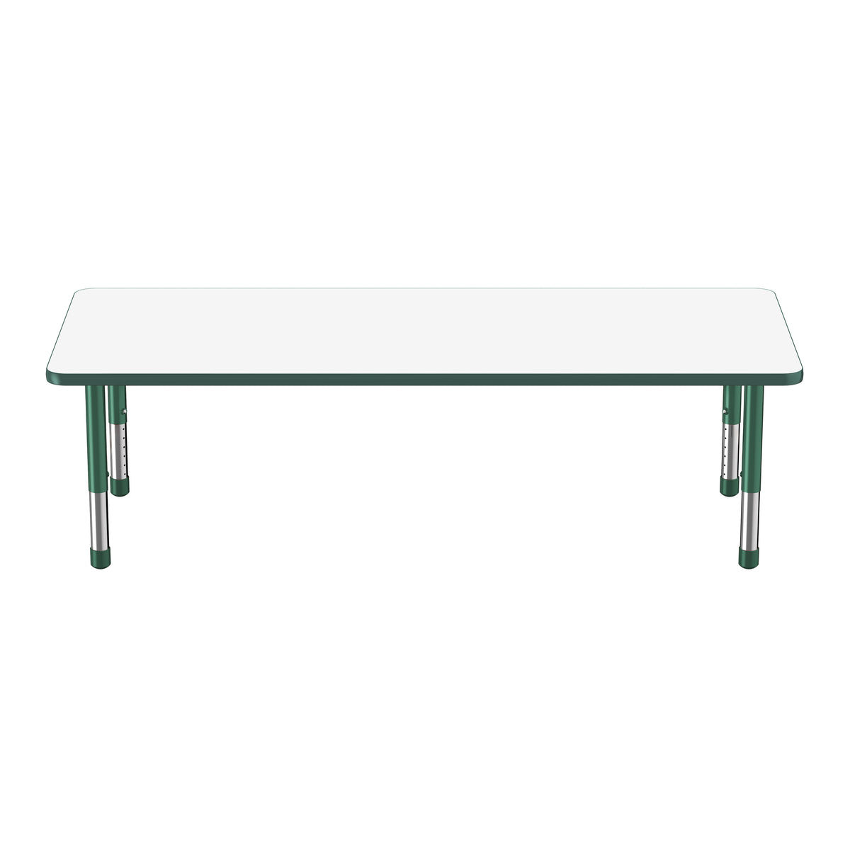 30" x 72" Rectangle Dry-Erase Activity Table with Adjustable Chunky Legs - Whiteboard/Green