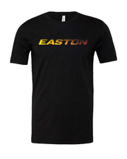 Easton Adult Logo T-Shirt - Small - Black Heather/Gold Fade