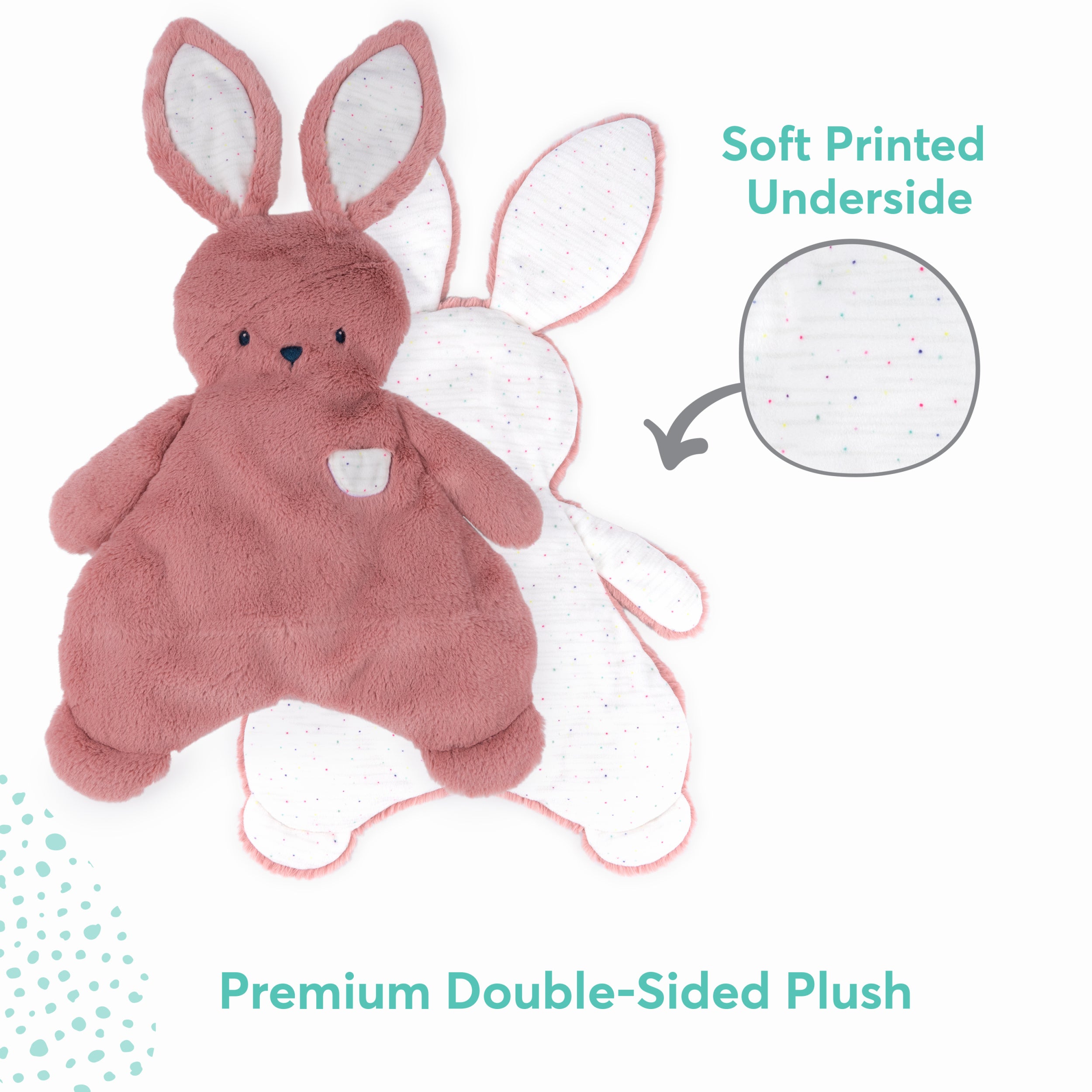 Baby GUND Oh So Snuggly Bunny Lovey, Premium Soft Plush Blanket for Babies and Newborns, Dusty Rose Pink