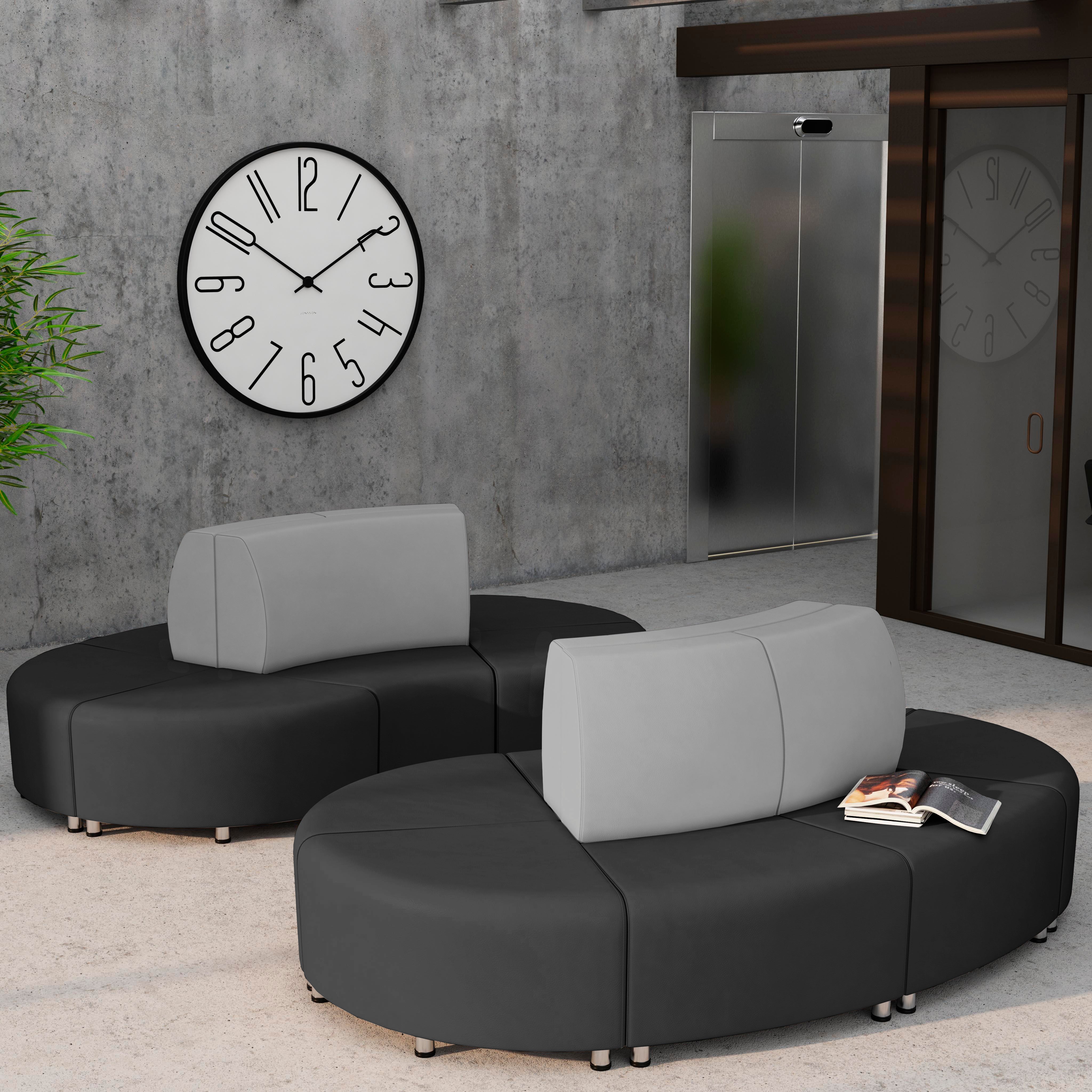 Pro Series Connect Curved Wavelet Seating, 7-Piece Set - Black/Gray