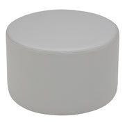 Pro Series Upholstered Round Ottoman 12" Height - Gray