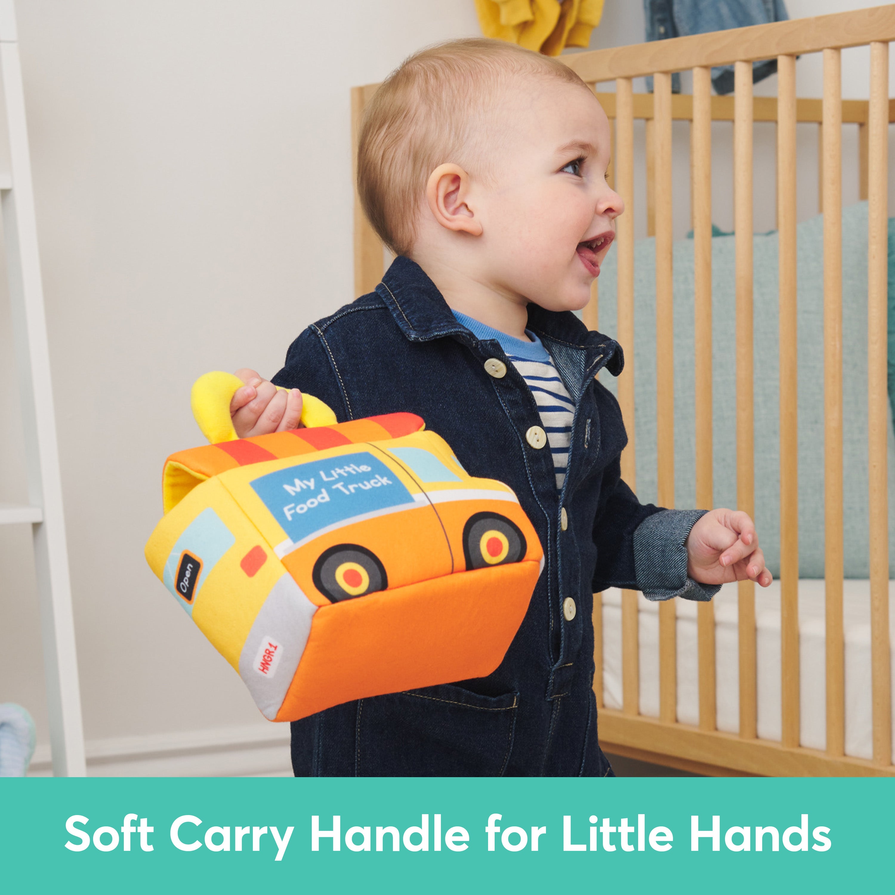 Baby GUND Play Soft Collection, My Little Food Truck 5-Piece Plush Playset with Rattle, Squeaker and Crinkle Sound Toys, Sensory Toy for Babies, 7.5”