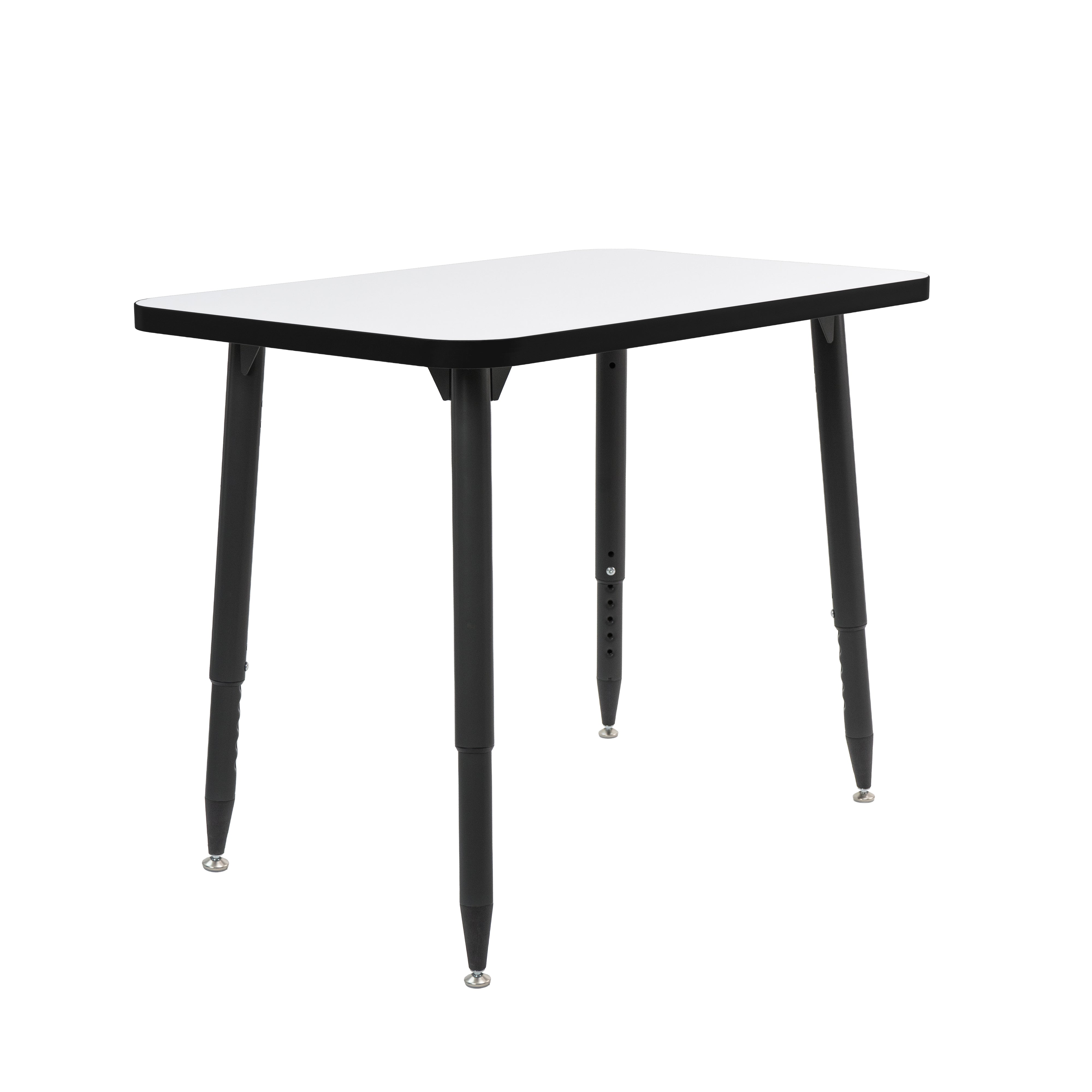 Adapte 24" x 36" Rectangle Dry-Erase Activity Table with Adjustable Tapered Legs - Whiteboard/Black