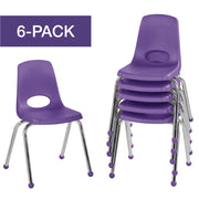 16" Stack Chair with Ball Glides - Purple