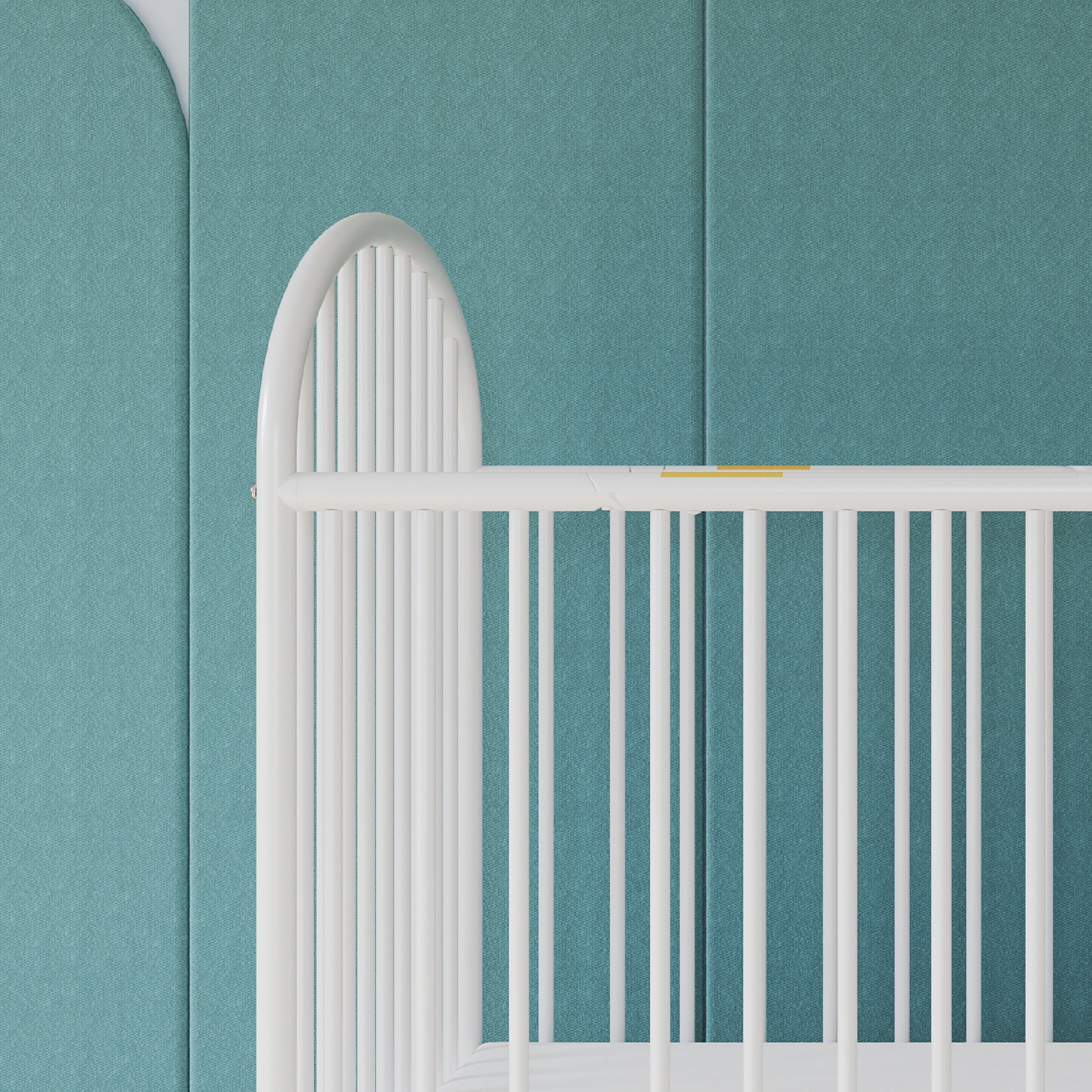 Pinnacle Steel Folding Compact Crib, White