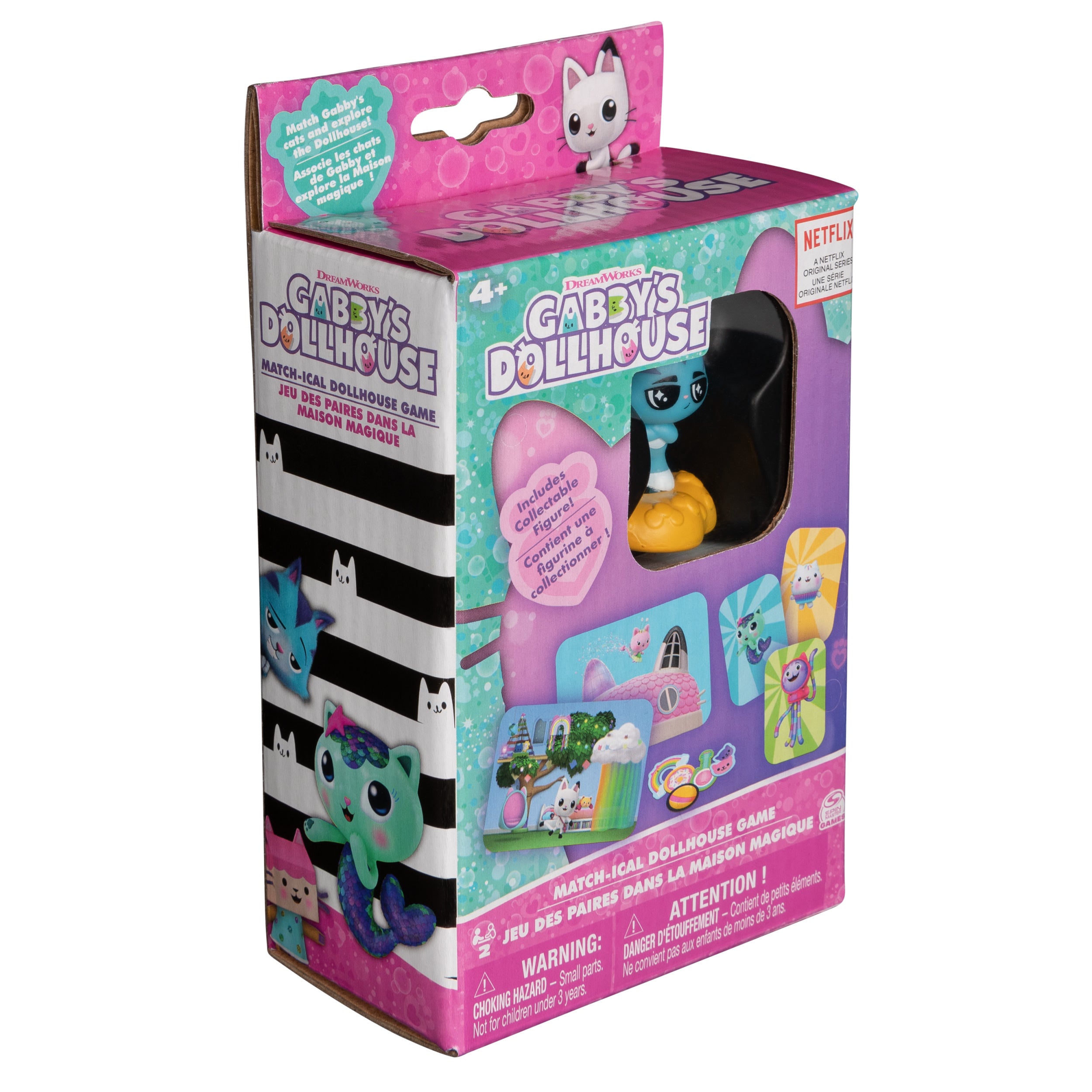Gabby’s Dollhouse, Match-ical Dollhouse Game 2-Player Memory Matching Card Game Board Game Based on the Netflix Original Series, for Kids Ages 4 and up