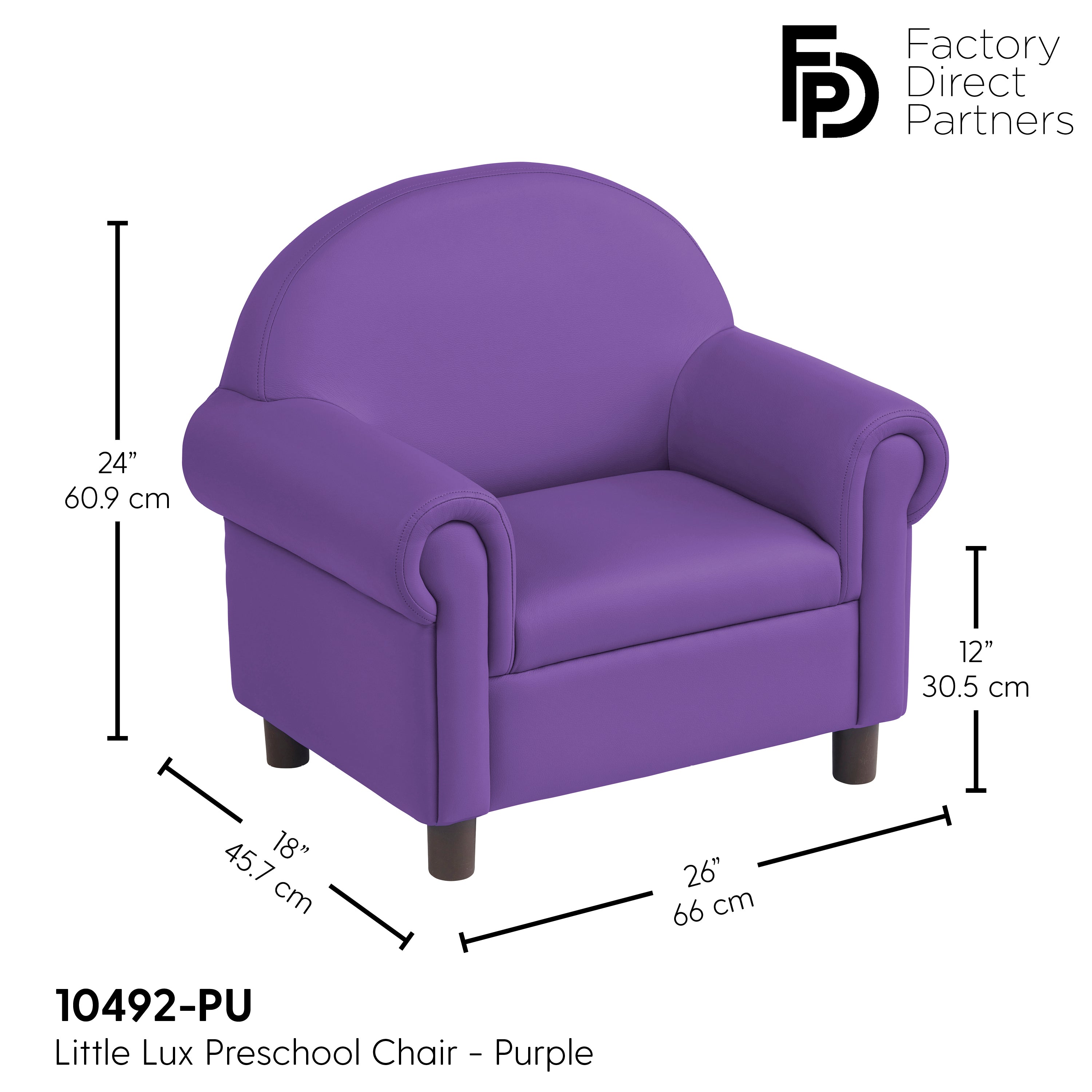 Little Lux Preschool Chair - Purple
