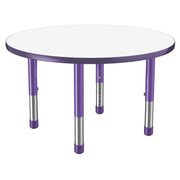 36" Round Dry-Erase Activity Table with Adjustable Chunky Legs - Whiteboard/Eggplant/Purple