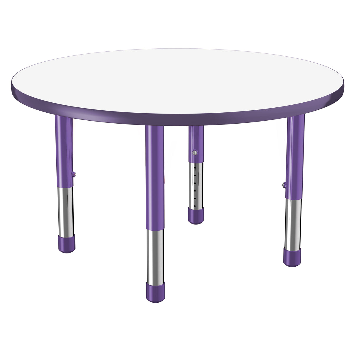 36" Round Dry-Erase Activity Table with Adjustable Chunky Legs - Whiteboard/Eggplant/Purple