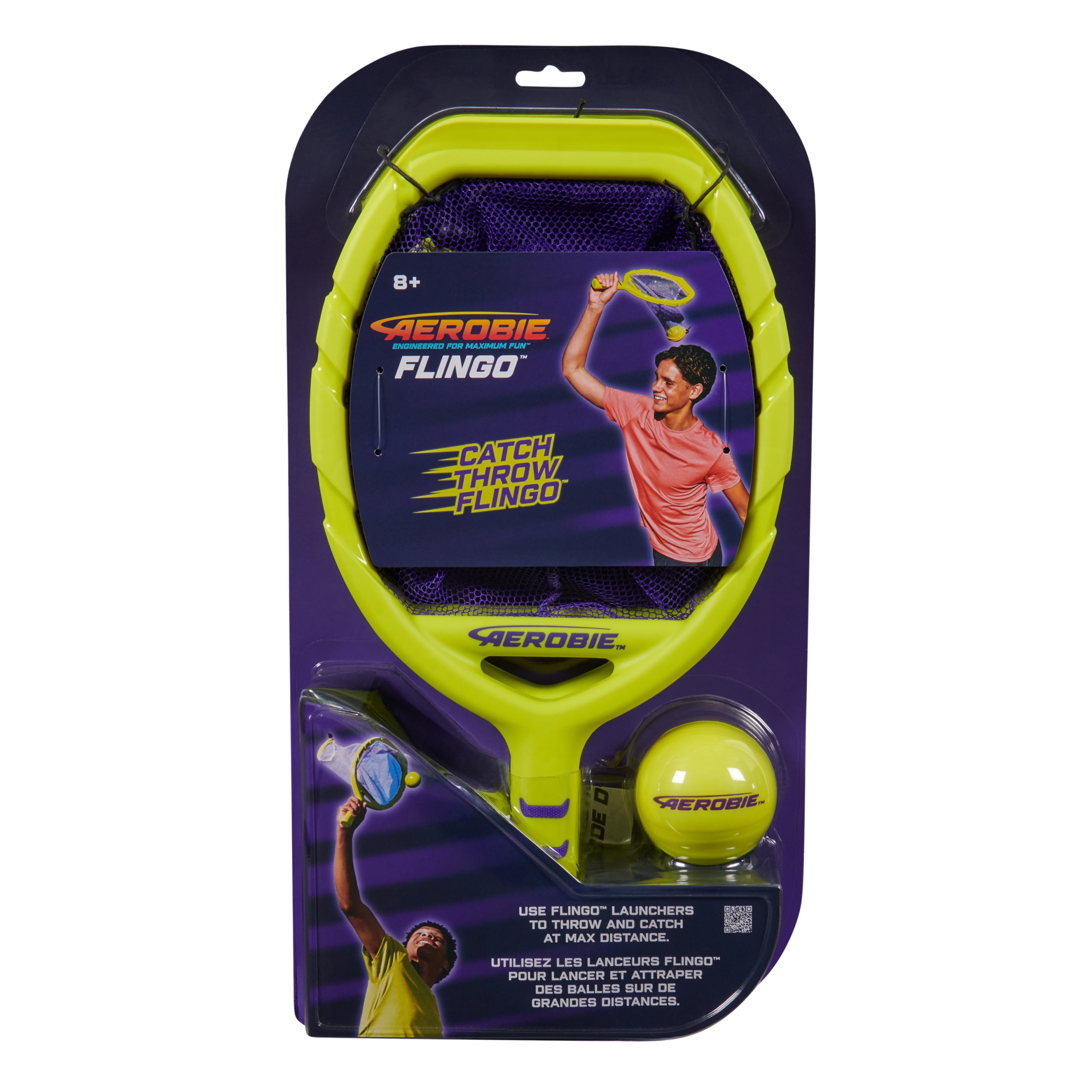 Aerobie Flingo Catch & Throw Outdoor Games for Kids & Adults, Toss and Catch Ball Set for Summer Games, Backyard, Camping and Beach Games for Kids Ages 8 & Up