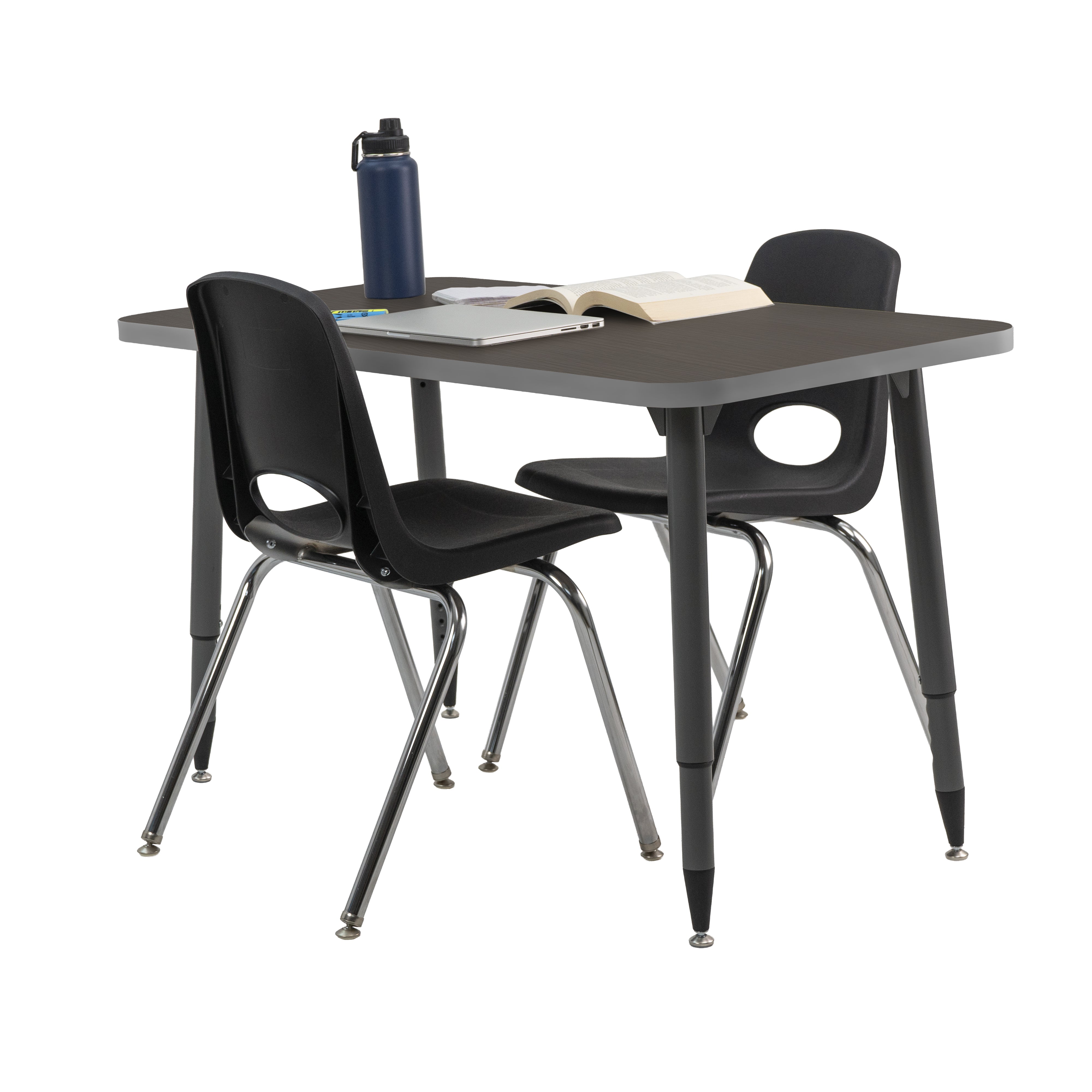 Adapte 24" x 48" Rectangle Thermofused Activity Table with Adjustable Tapered Legs - Cosmic Strandz/North Sea