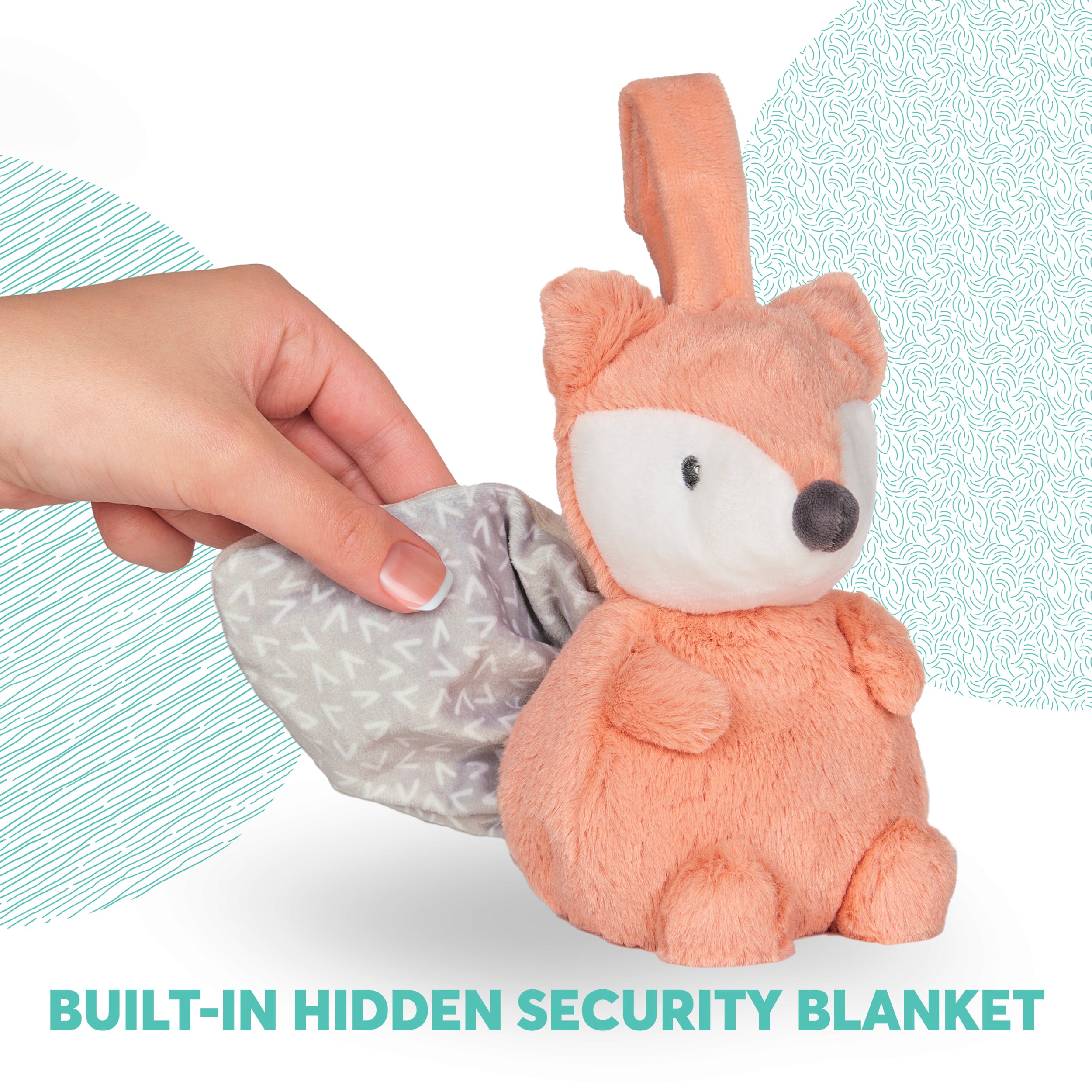 Baby GUND Lil’ Luvs Tuck-Away Lovey, Emory Fox, Ultra Soft Animal Plush Toy with Built-In Baby Blanket for Babies and Newborns