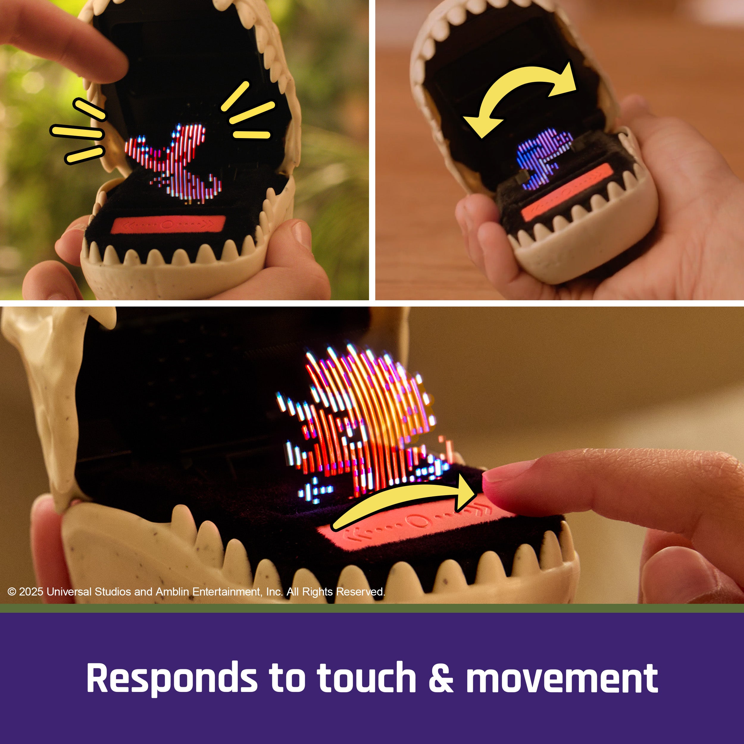 Bitzee, Jurassic World Interactive Dinosaur Toy with 25 Dinosaurs Inside, Reacts to Touch, Pods Connect & Interact, Digital Pet Kids Toys for Ages 5 and up