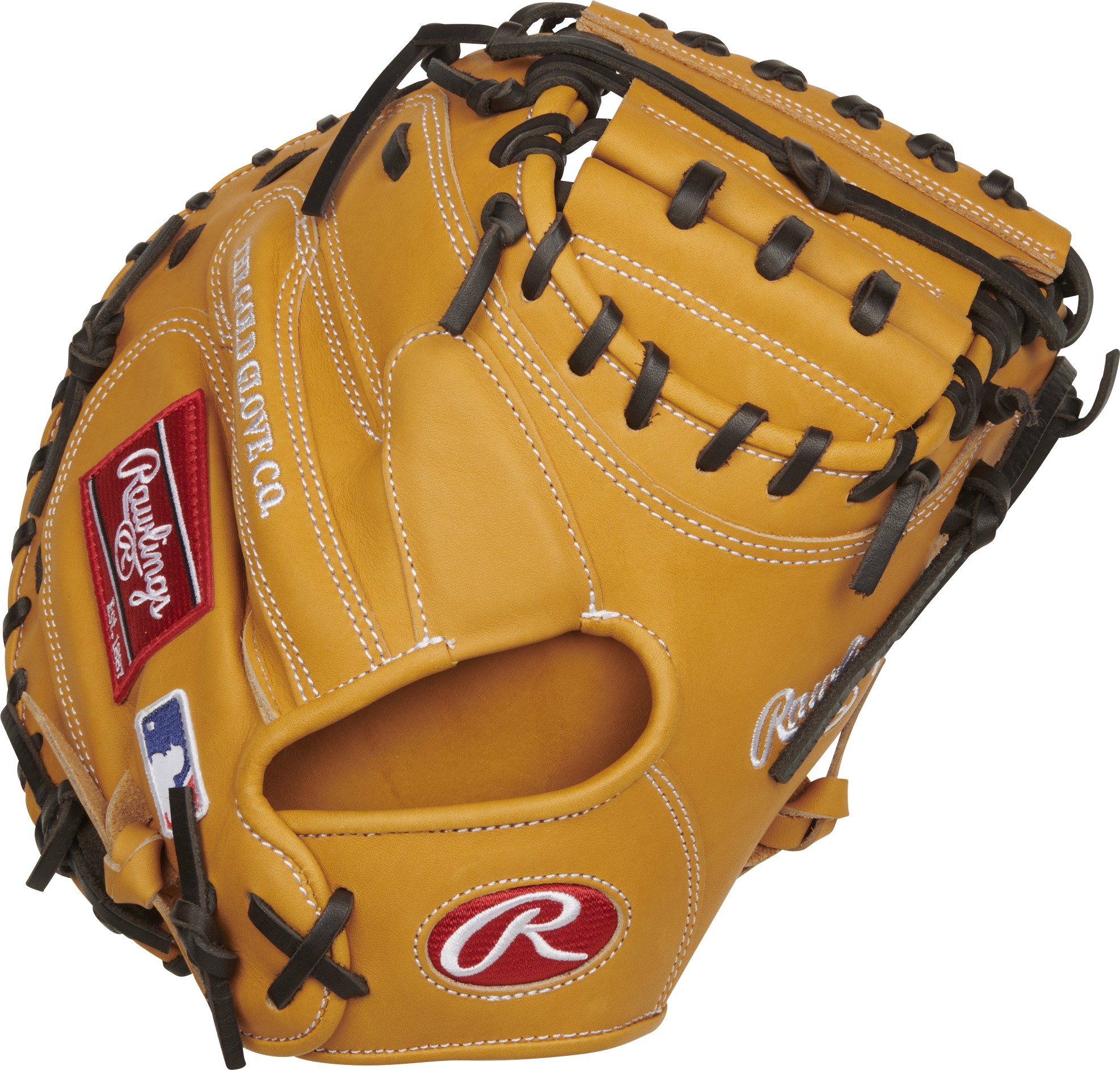 Rawlings Heart Of The Hide Traditional Series Catchers Mitt 33-Inch Baseball Glove - Right Hand Thrower - Tan