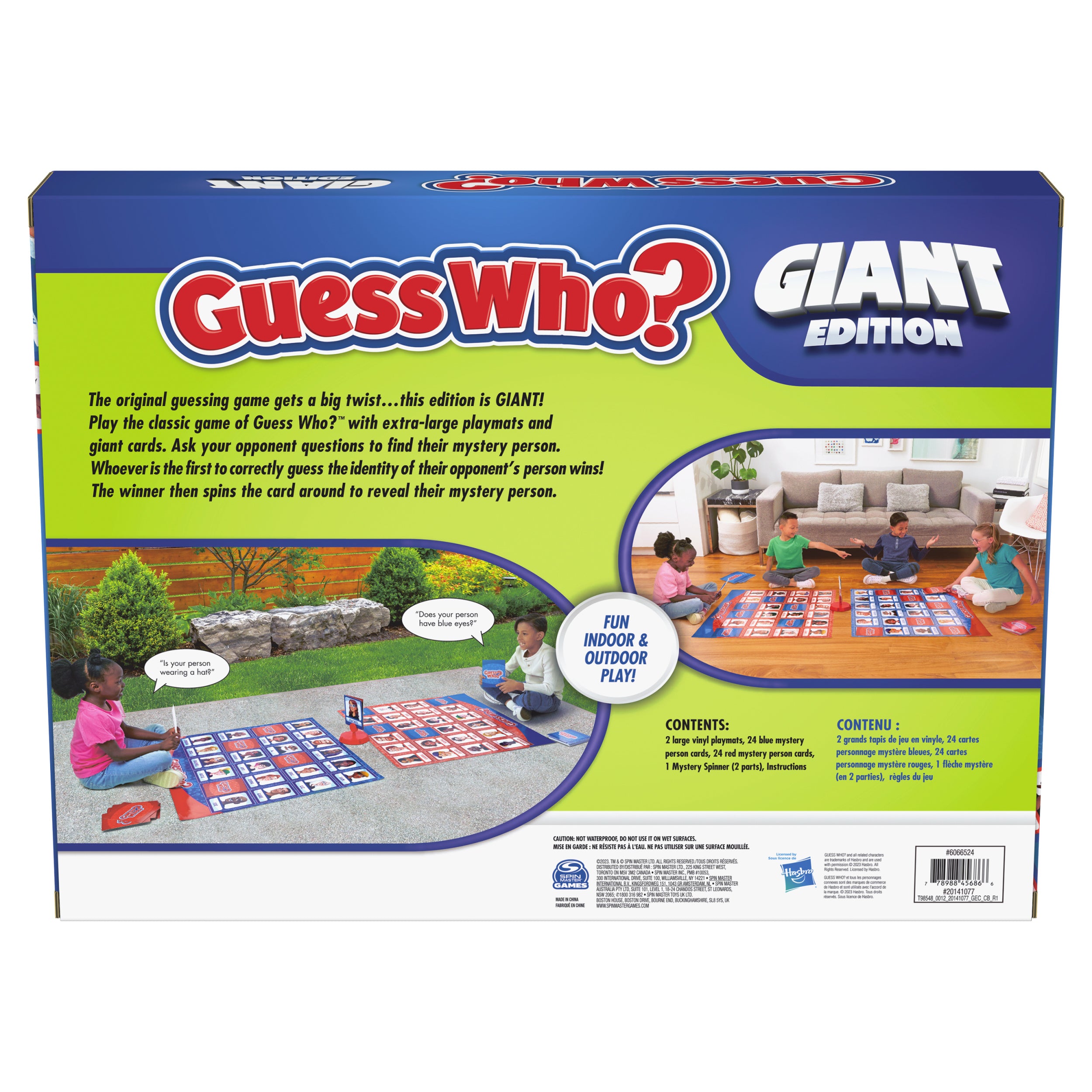 Spin Master Games, Guess Who? Giant Edition, Family Game for Indoor & Outdoor Fun with Big Oversized Board, for Family and Kids, 2-4 Players, Ages 6 & Up