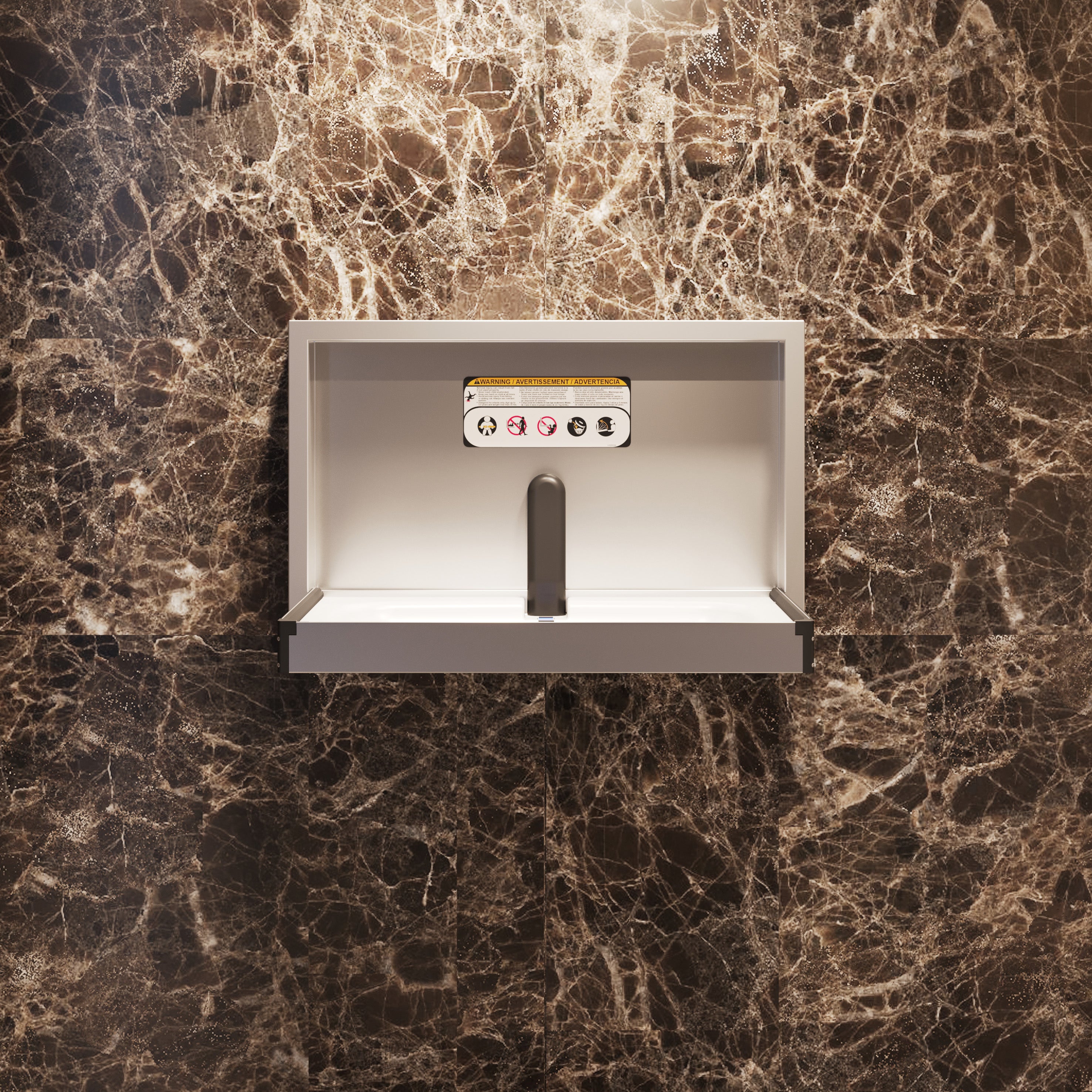 Summit Surface Mount Full Stainless Changing Station - Horizontal - Stainless Steel