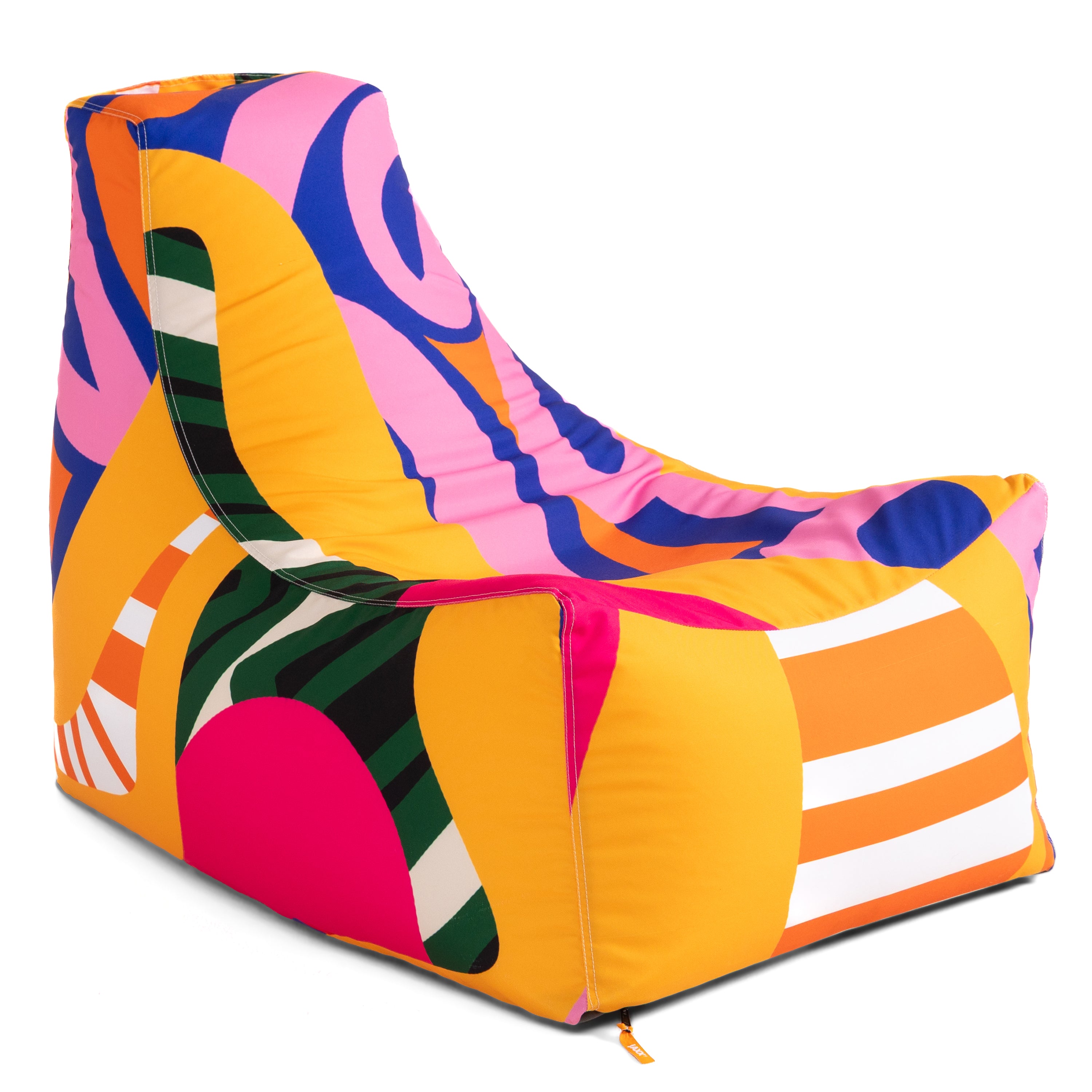 Jaxx Juniper Outdoor Bean Bag Patio Chair, Zuri Multicolor Pattern