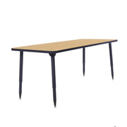 Adapte 30" x 72" Rectangle Activity Table with Adjustable Tapered Legs - Maple/Navy