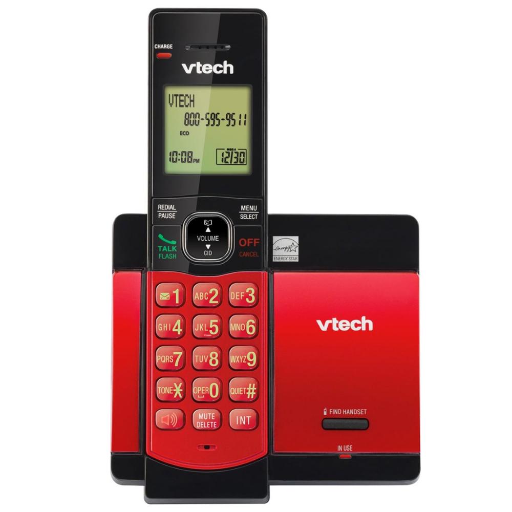 Vtech VTech DECT 6.0 Expandable Cordless Phone w/Handset (CS5119-16) -Red