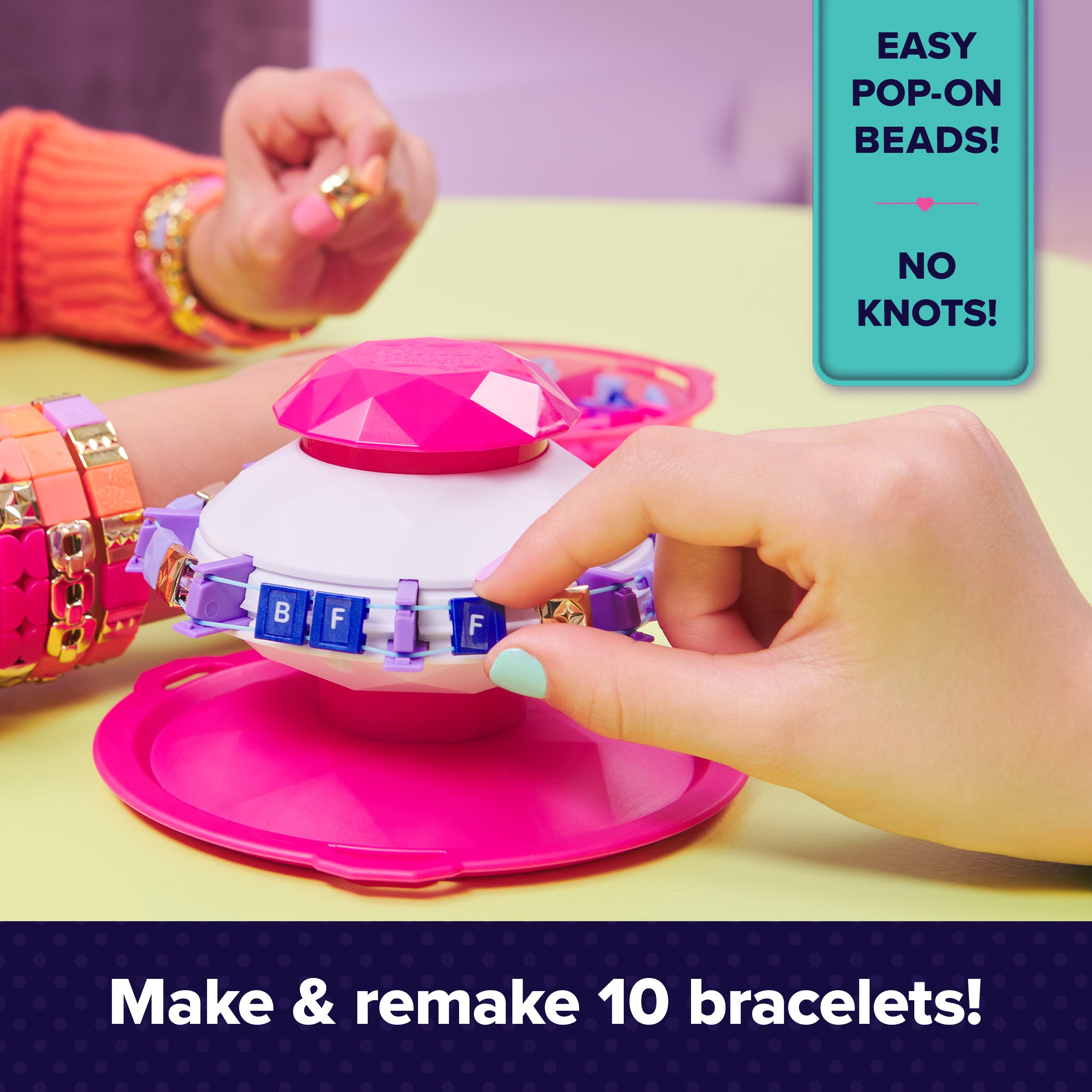 Cool Maker, PopStyle Bracelet Making Kit with 170 Beads, Make & Remake 10 Packaging May Vary, Arts and Crafts Kids Toys for Ages 7 and up