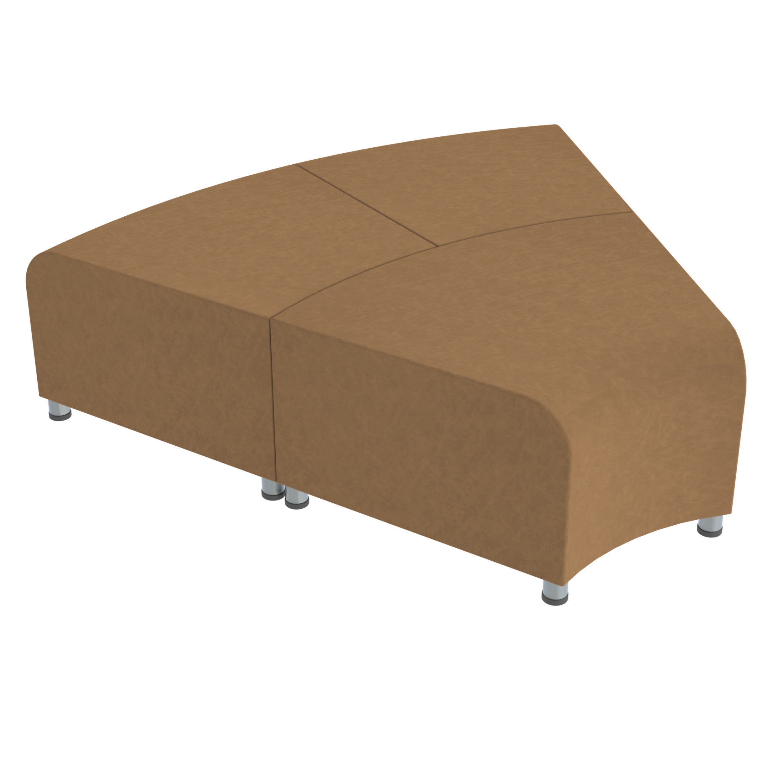Pro Series Rustic Connect Edged Ripplet Backless Seating, 3-Piece Set - Pecan