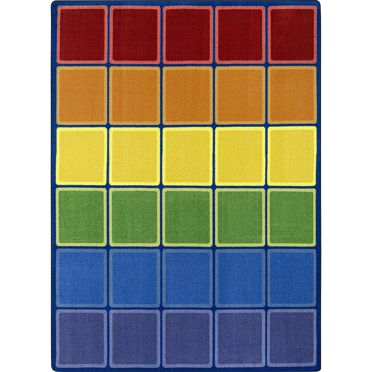 Rainbow Blocks 10'9" x 13'2" area rug in color Multi