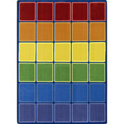 Rainbow Blocks 10'9" x 13'2" area rug in color Multi