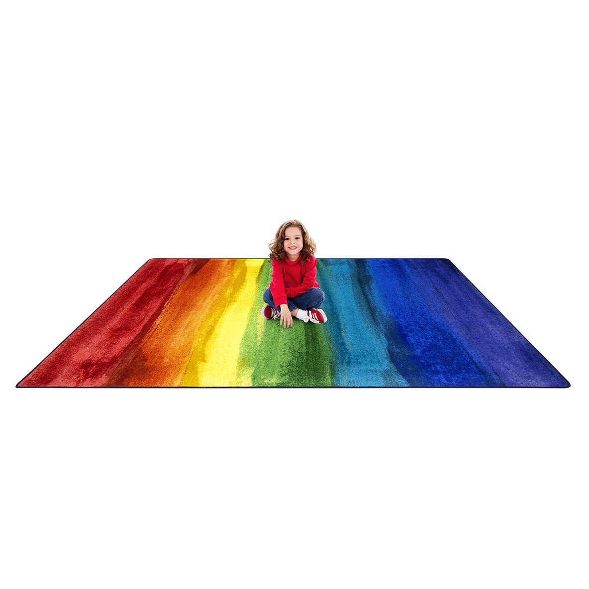 Rainbow Magic 5'4" x 7'8" area rug in color Rainbow
