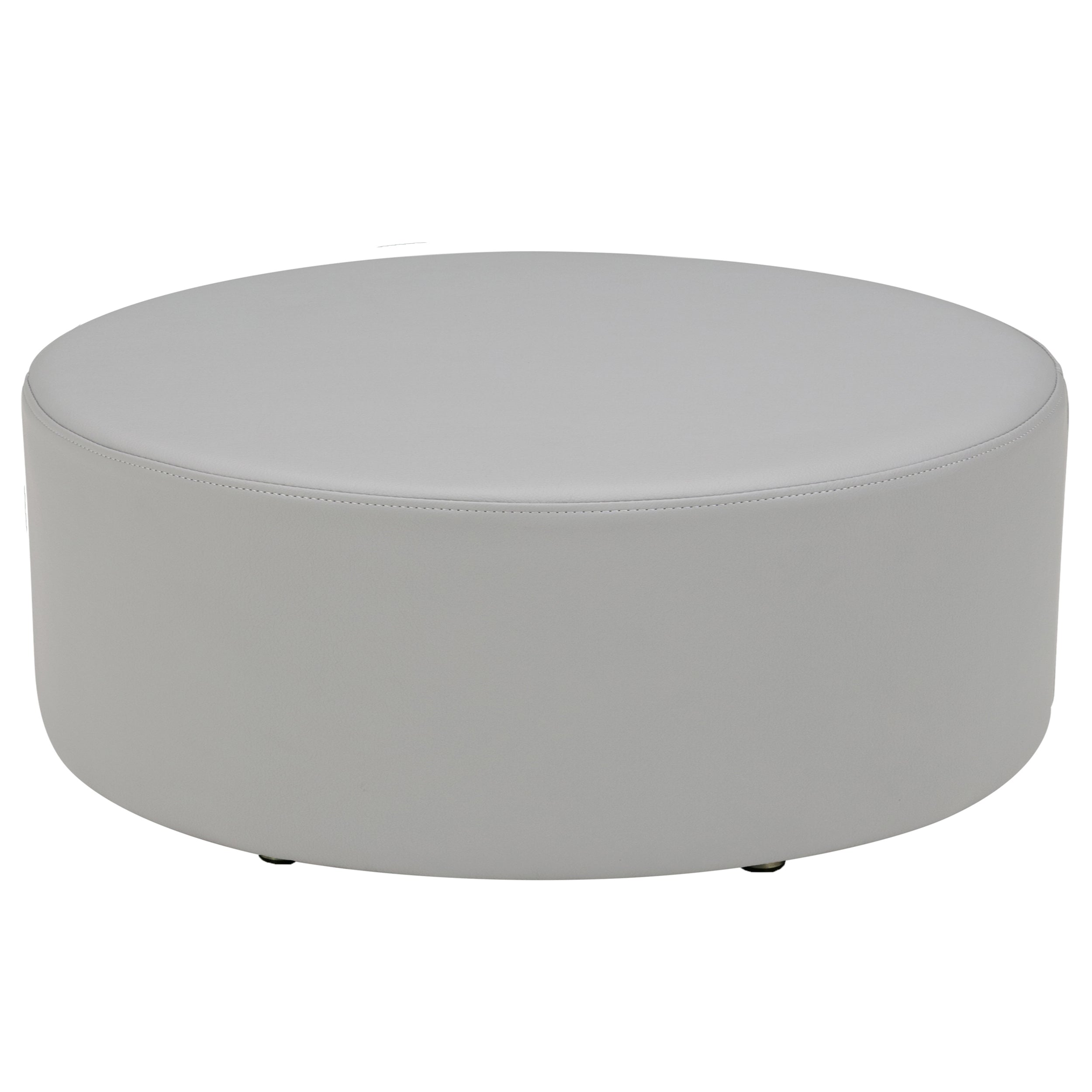 Pro Series Upholstered 30" Round Ottoman 12" Height - Gray