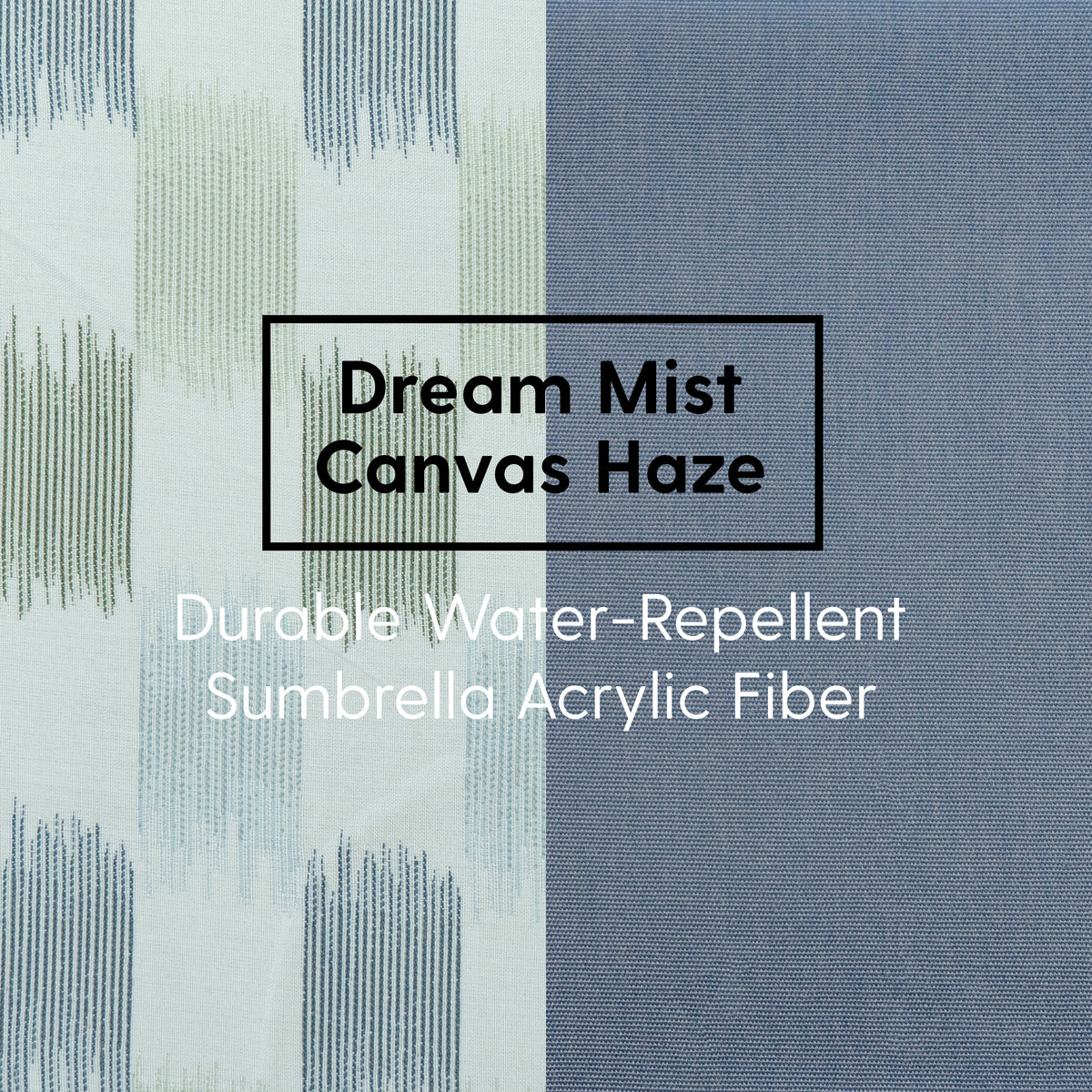 Outdoor Armless Chair with Sunbrella - Dream Mist/Canvas Haze