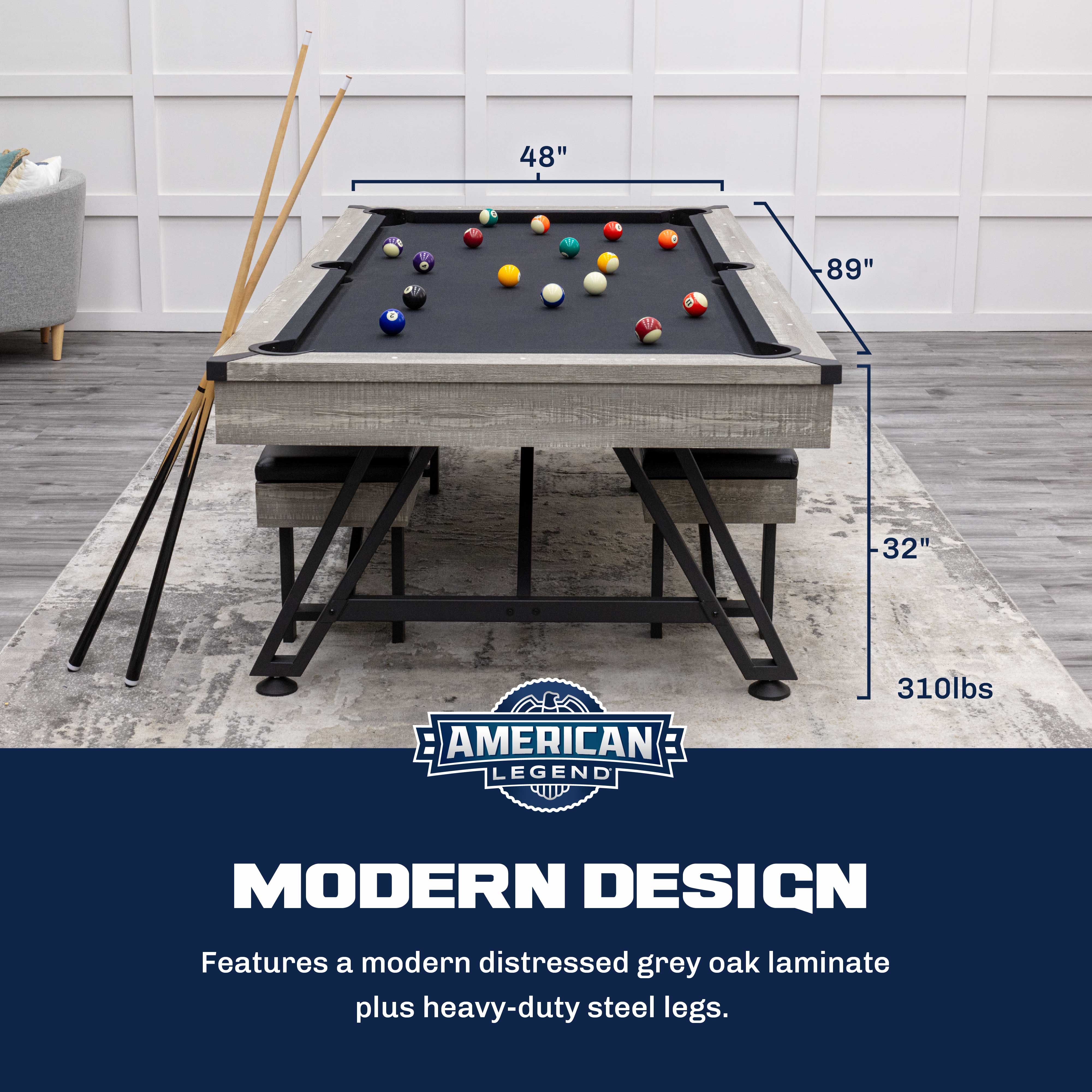 American Legend 3-In-1 Madison Pool + Poker Dining Table