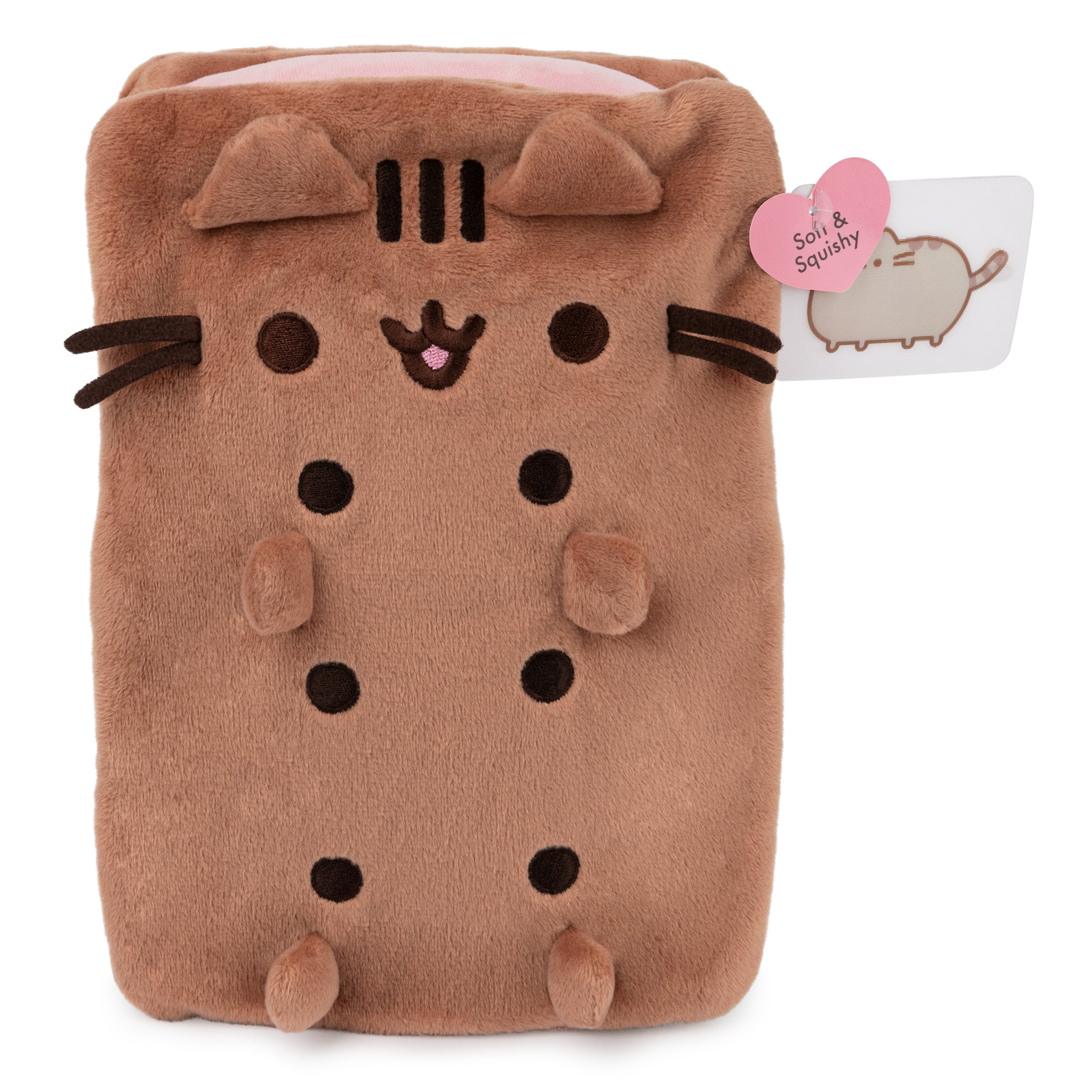 GUND Pusheen Neapolitan Ice Cream Sandwich Pusheen Plush, Stuffed Animal for Ages 8 and Up, Brown, 9.5”