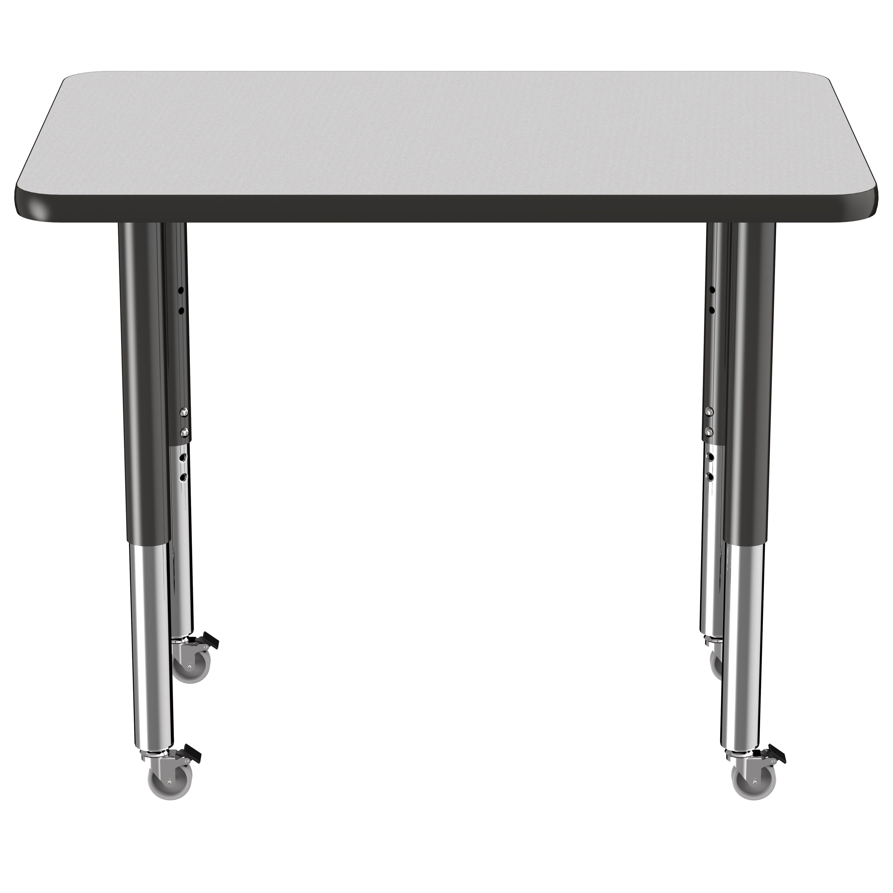 24" x 36" Rectangle T-Molding Activity Table with Adjustable Super Legs - Gray/Black