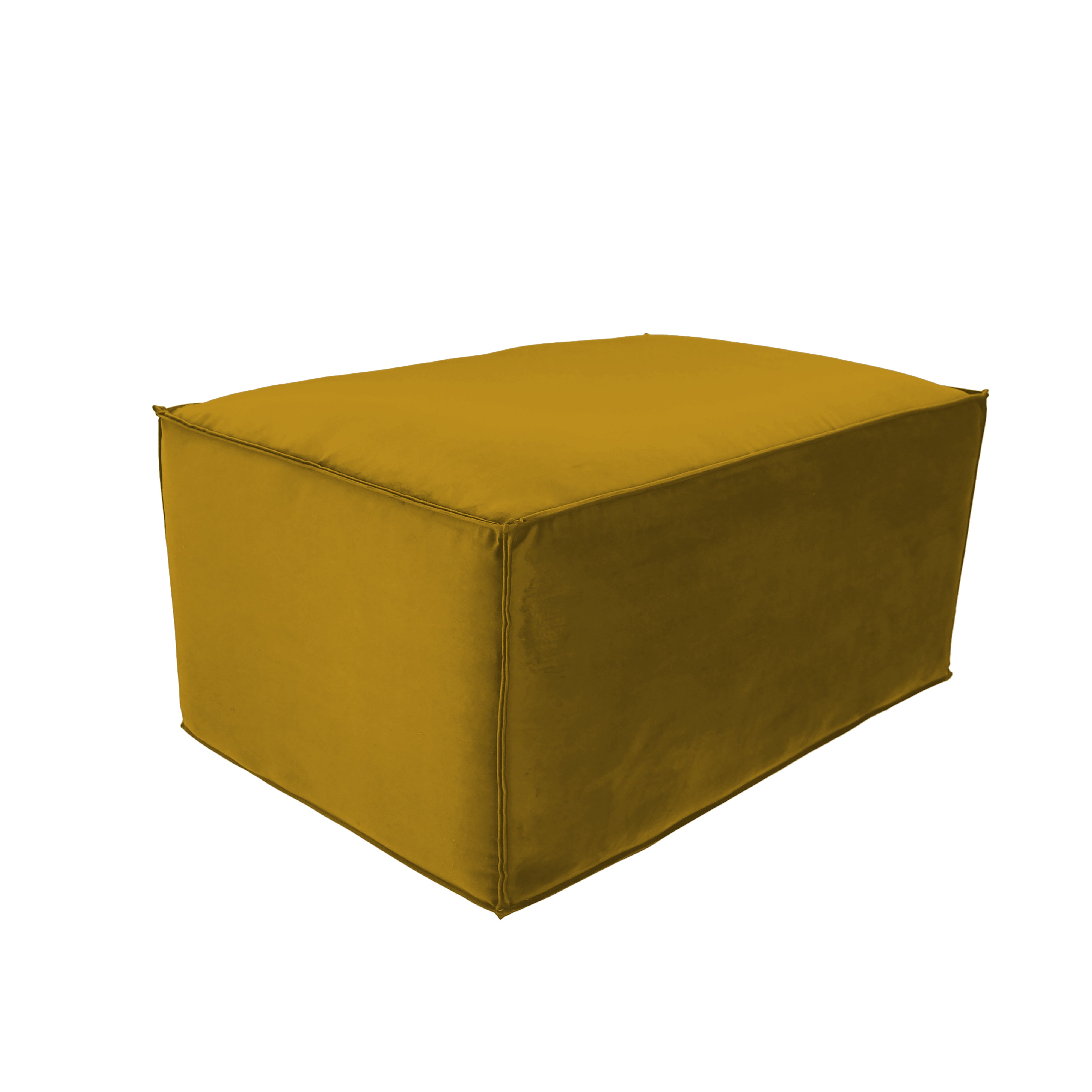 Overstuffed 36" x 24" Rectangle Microfiber Ottoman, 16" Height - Dijon