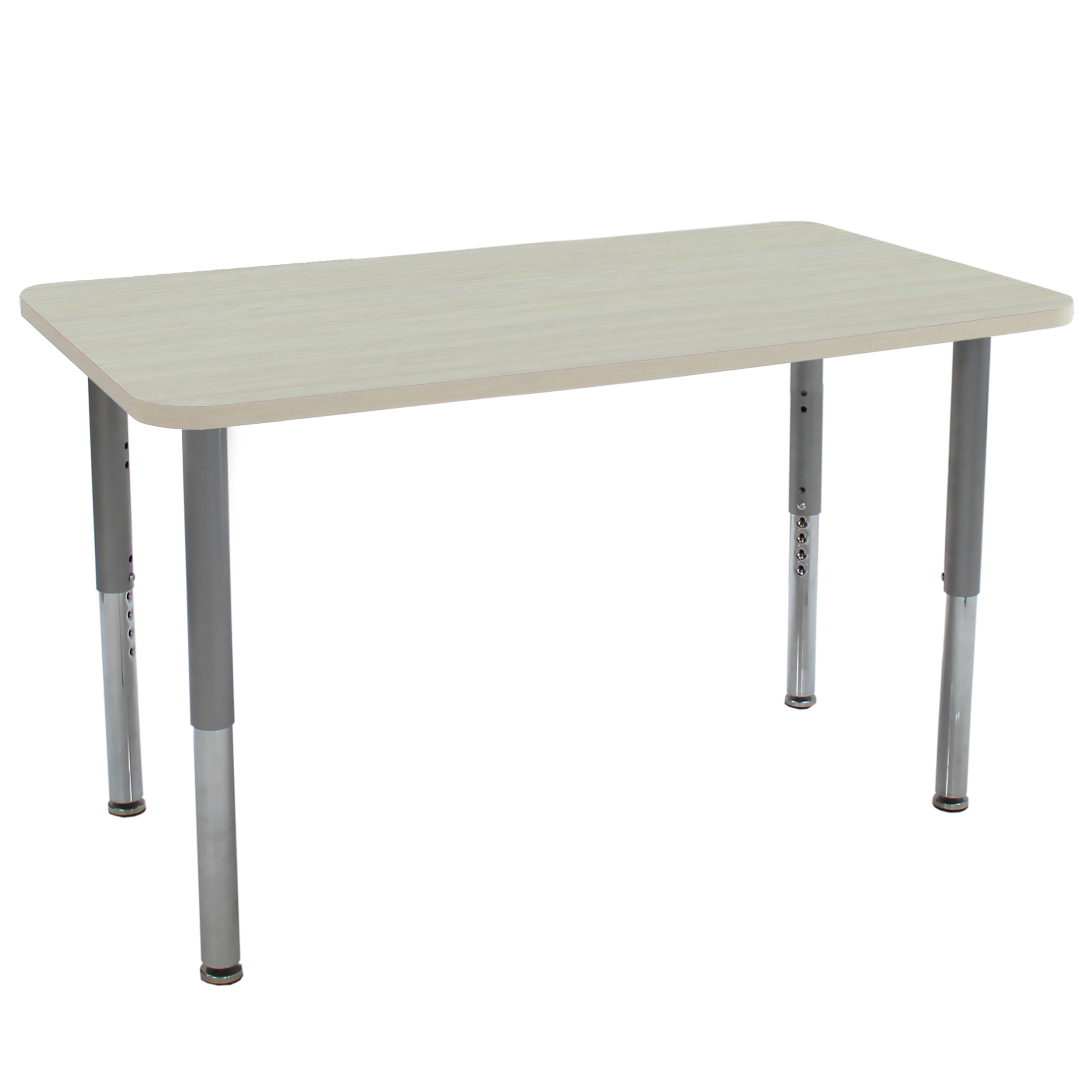 24" x 48" Rectangle La Madera Activity Table with Adjustable Super Legs - Asian Sand/Silver