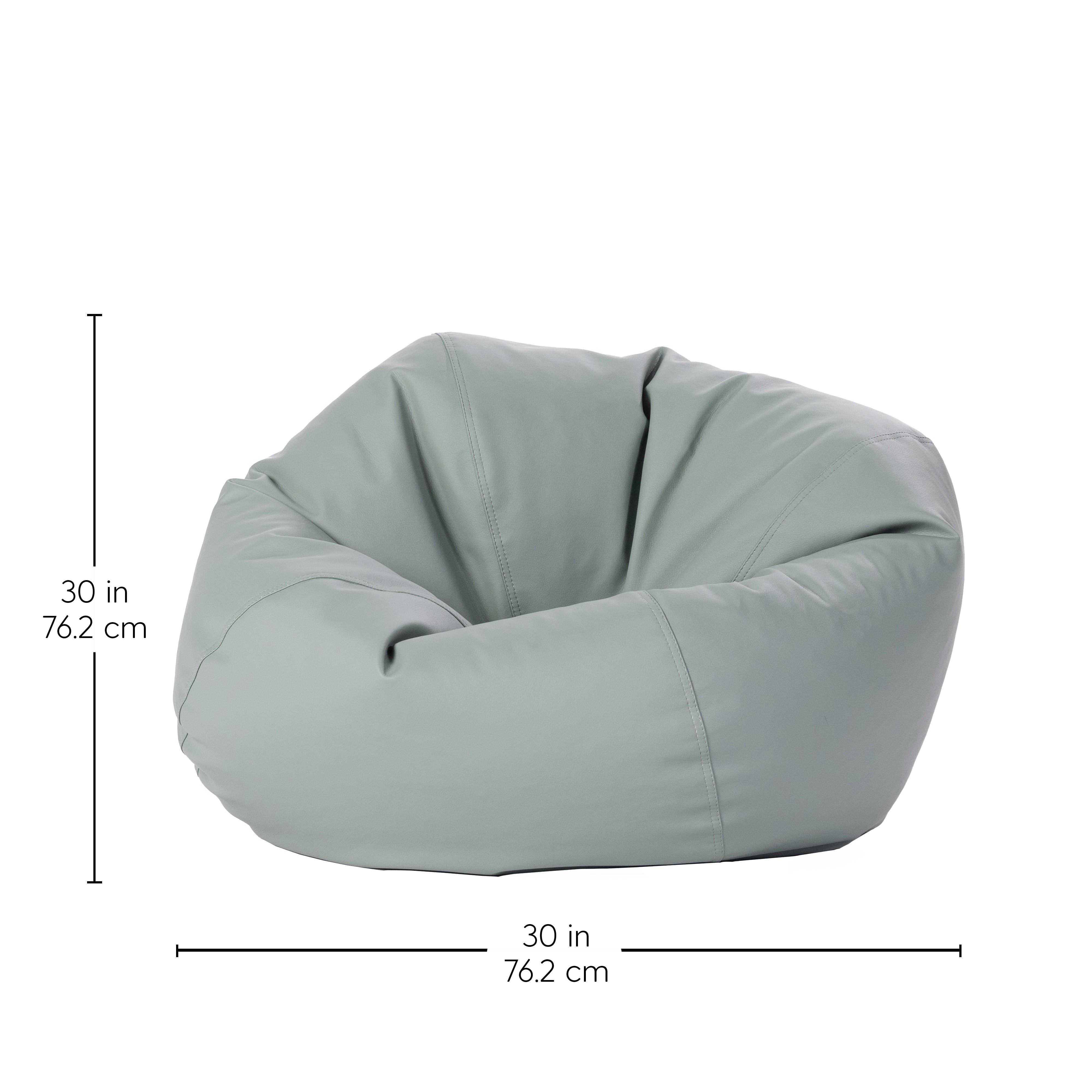 30" Round Vinyl Bean Bag - Aloe