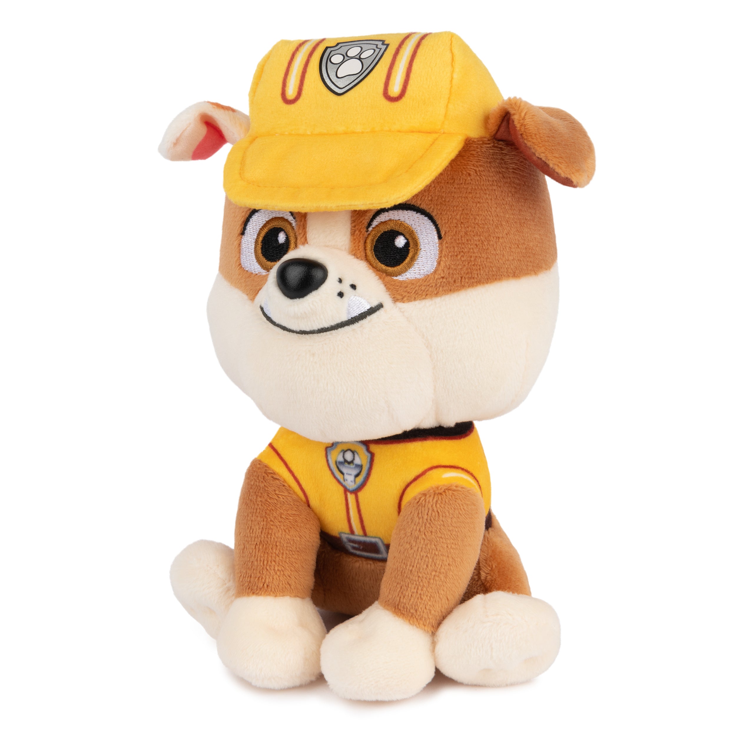 GUND Official PAW Patrol Rubble in Signature Construction Uniform Plush Toy, Stuffed Animal for Ages 1 and Up, 6" Styles May Vary