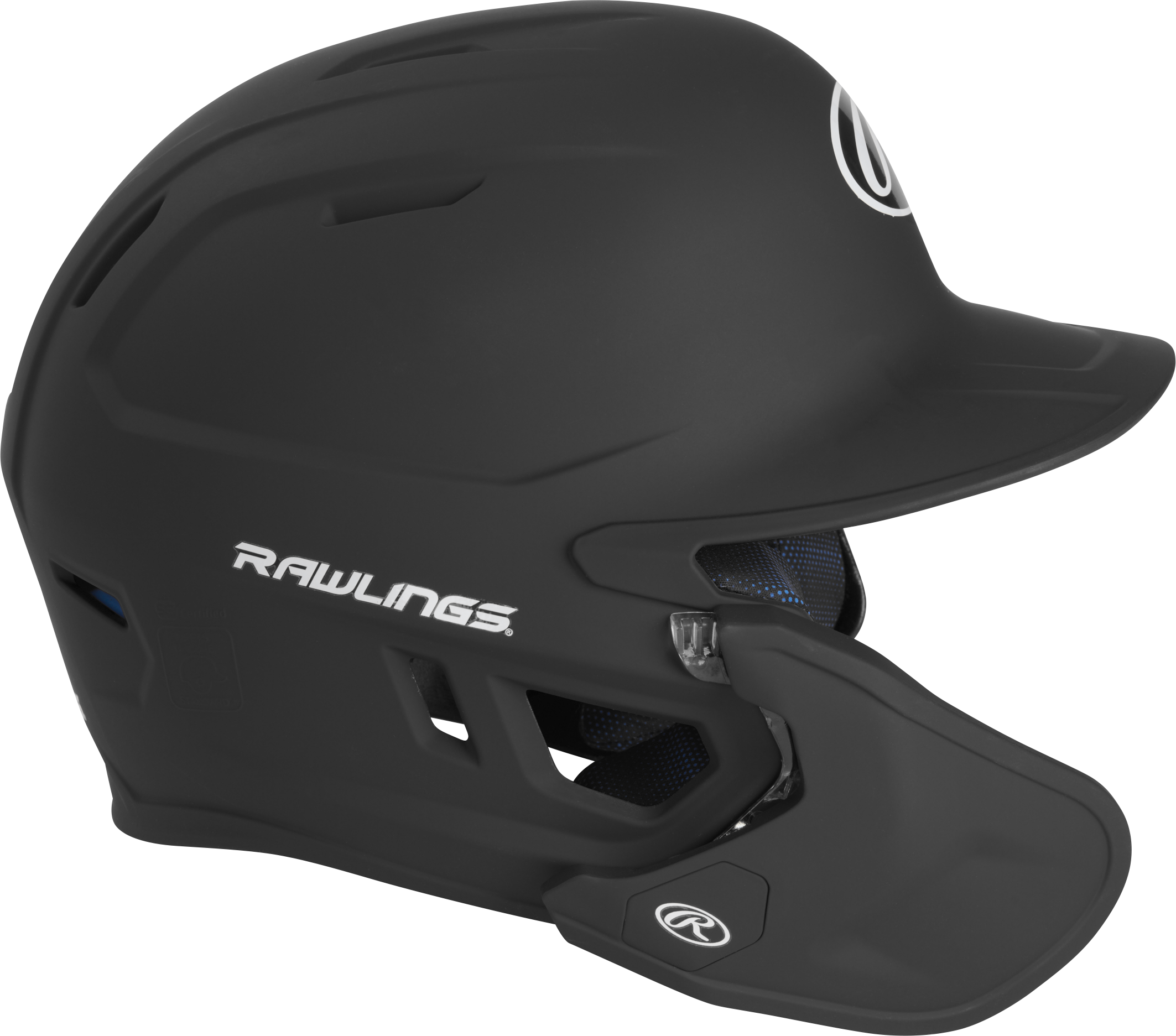 Rawlings Mach Adjust With Lhb Extension Matte Junior Batting Helmet - Black