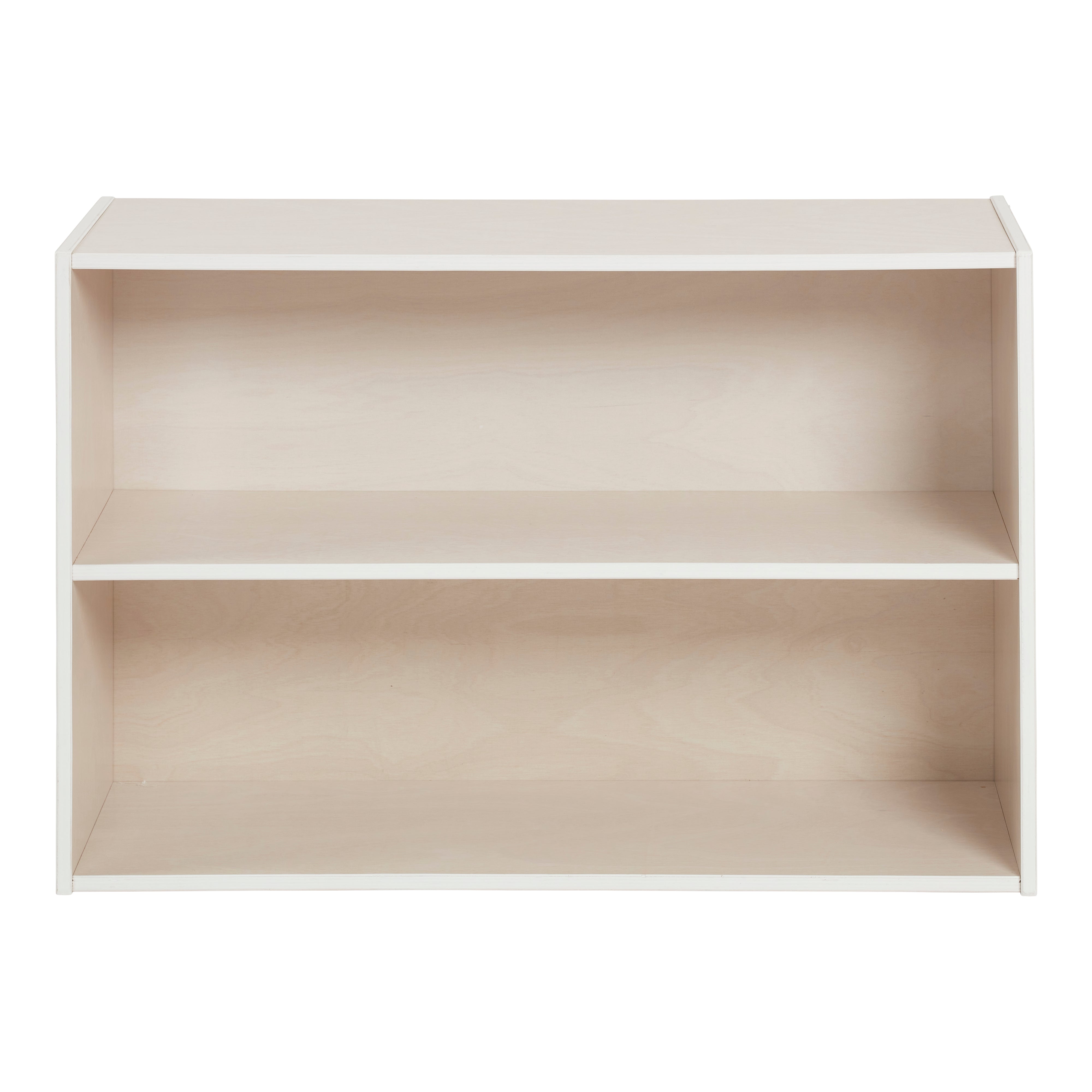 Streamline 2-Shelf Storage Cabinet with Back 24in H -  White Wash