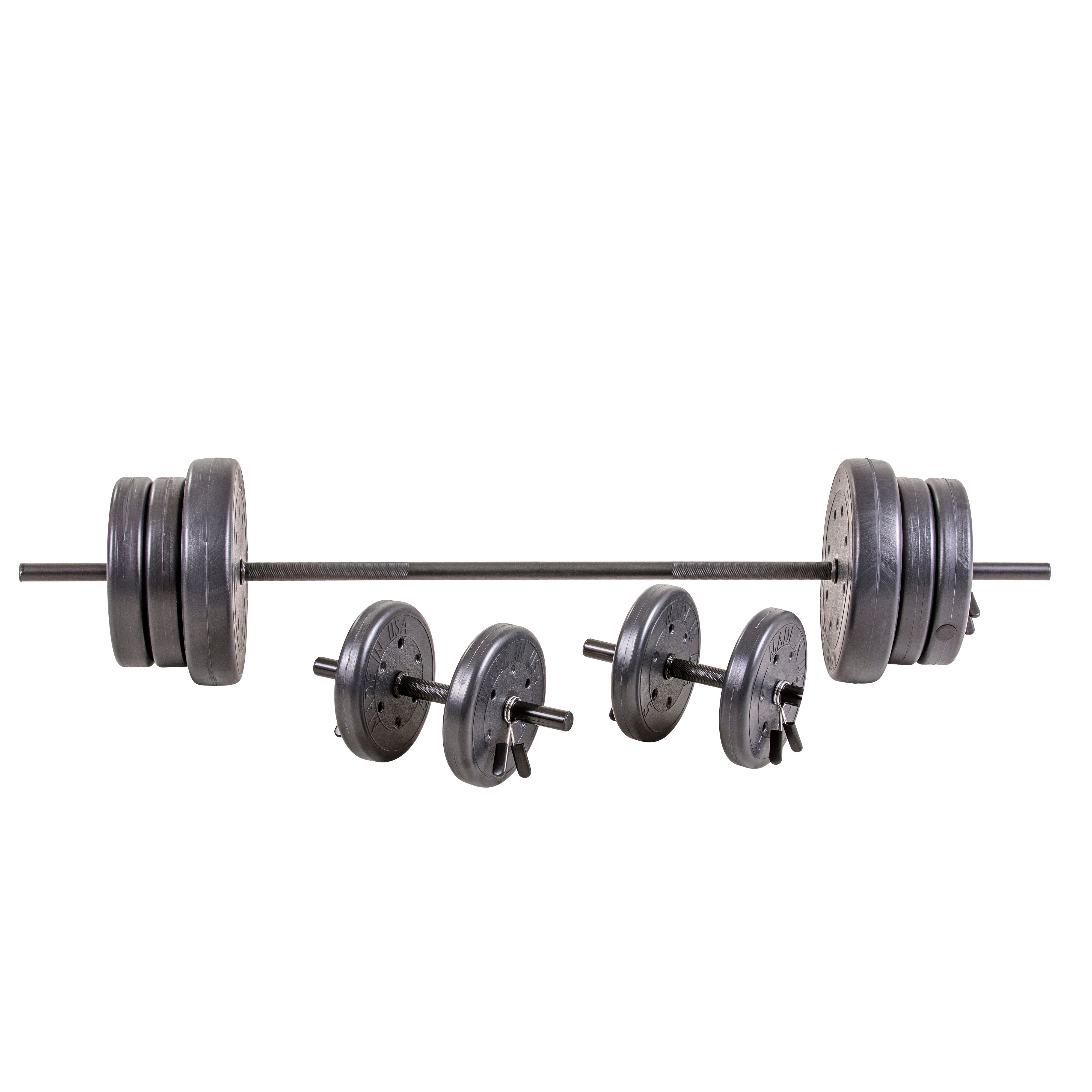 100Lb Weight Set Dumbbells + Full Size Bar