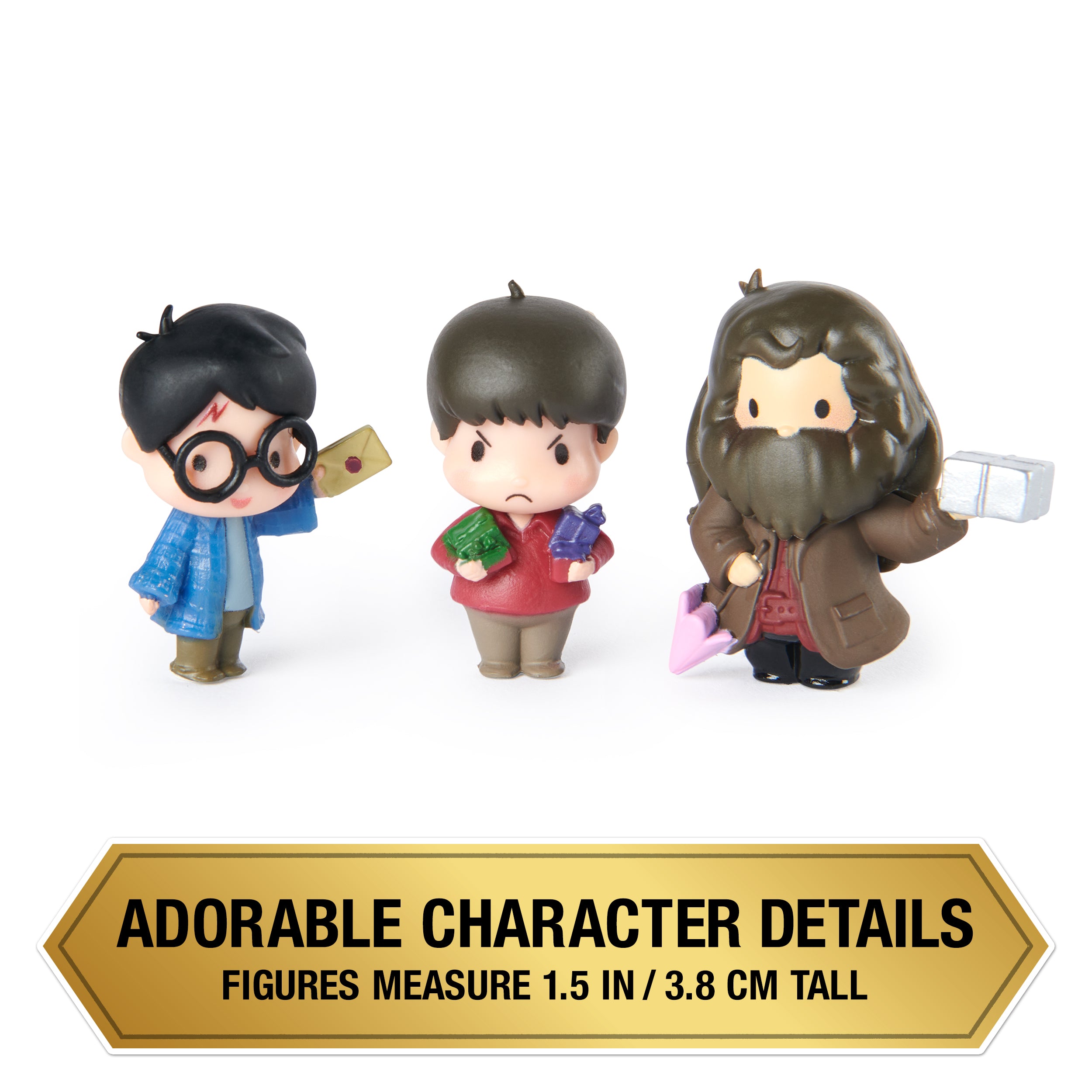 Wizarding World Harry Potter, Micro Magical Moments Action Figures Set with Harry, Hagrid, Dudley & Display Case, Kids Toys for Ages 6 and up